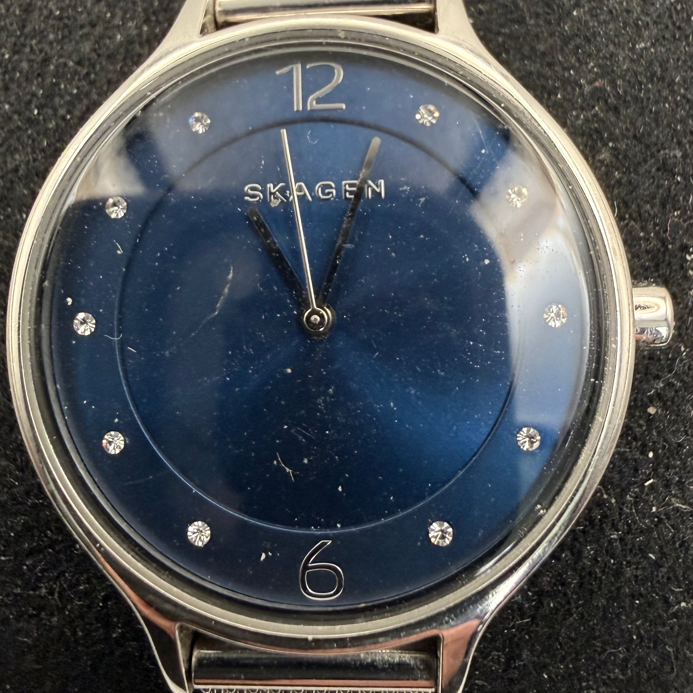 Skagen Denmark SKW2307 Blue Dial Stainless Steel Mesh Bracelet Ladies Watch (Fully Tested and Working- £20.00
