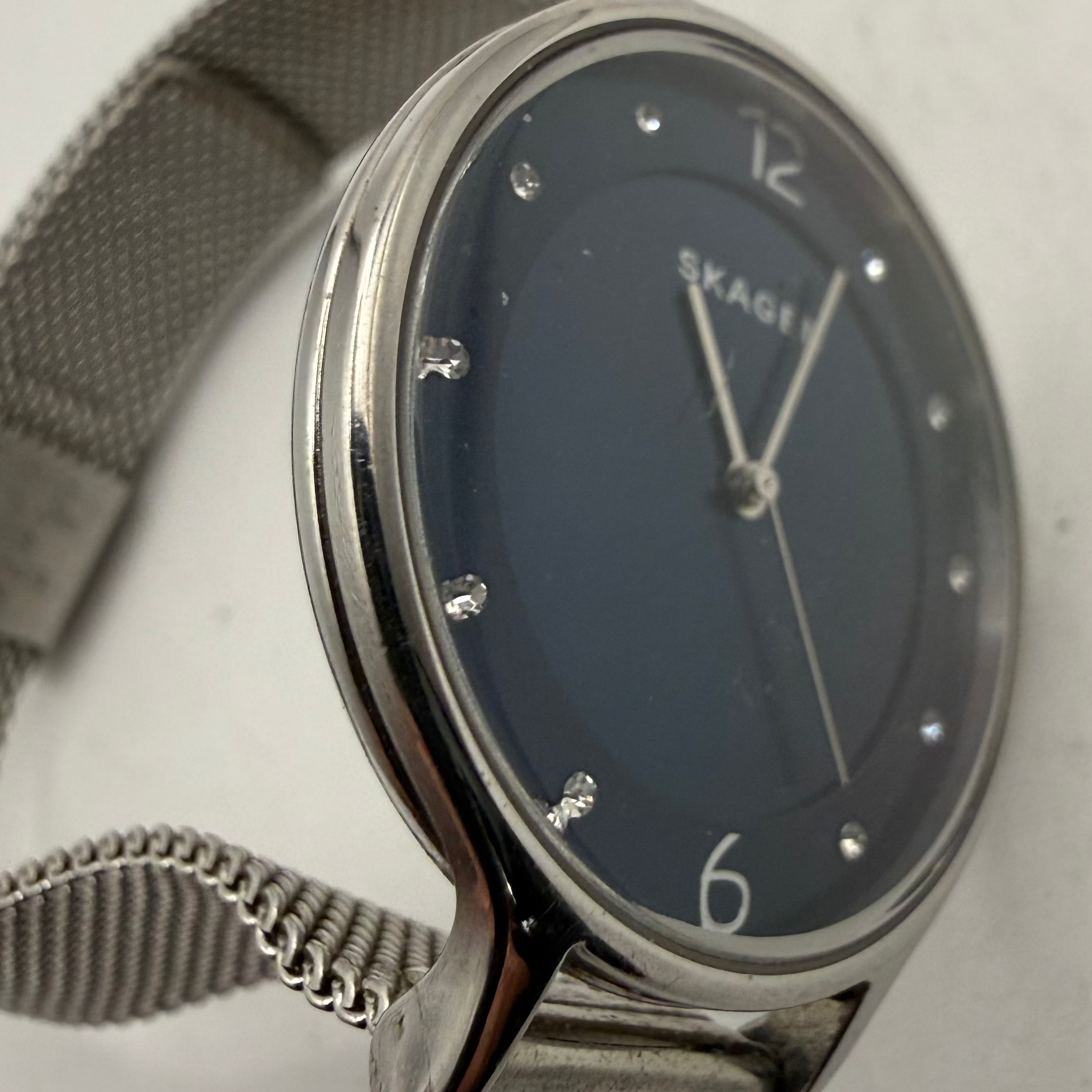 Skagen Denmark SKW2307 Blue Dial Stainless Steel Mesh Bracelet Ladies Watch (Fully Tested and Working- £20.00