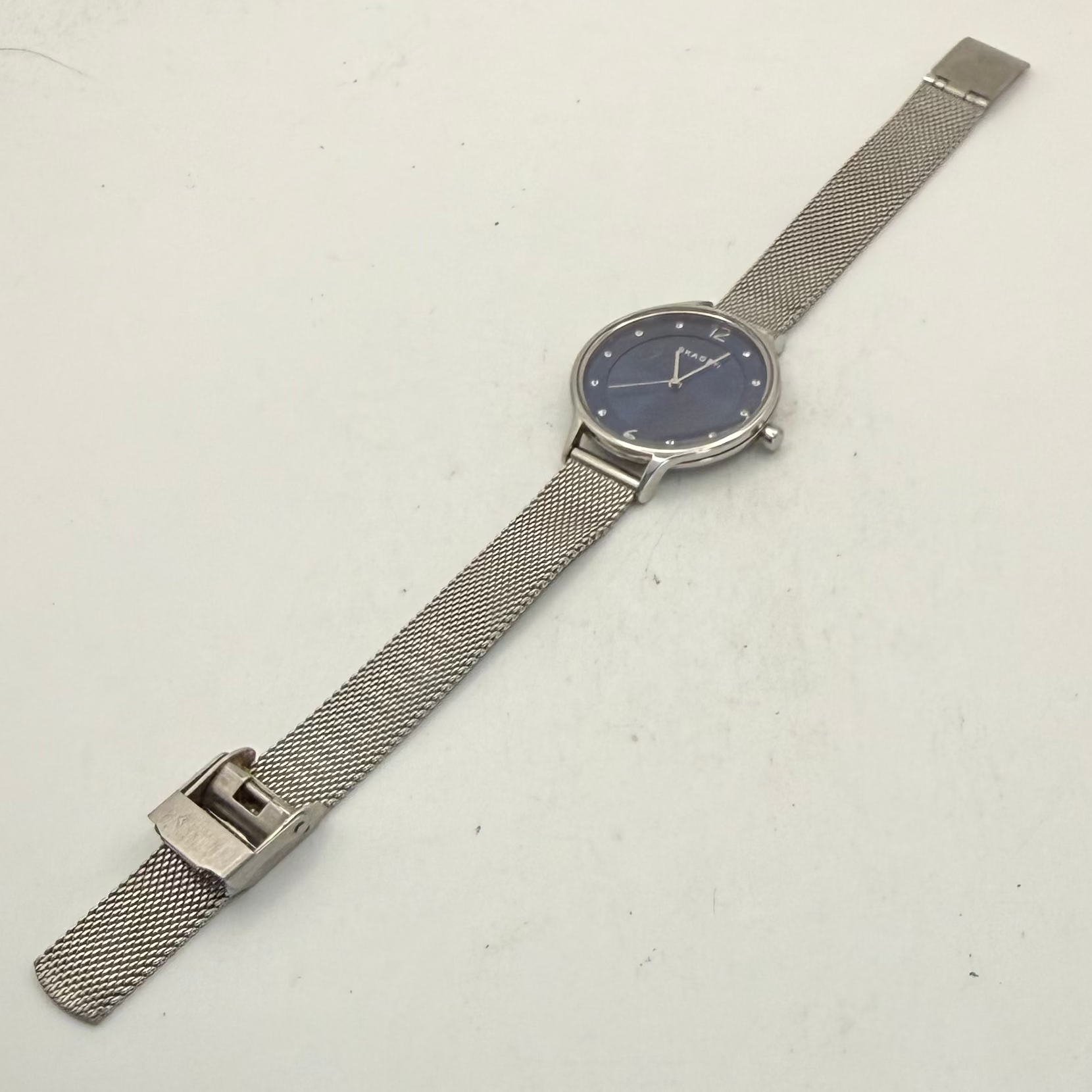 Skagen Denmark SKW2307 Blue Dial Stainless Steel Mesh Bracelet Ladies Watch (Fully Tested and Working- £20.00