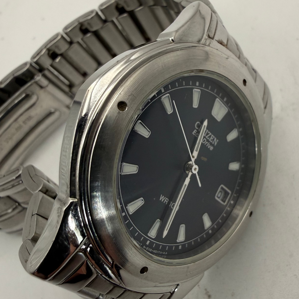 Citizen Eco-Drive E110 Blue Dial Stainless Steel Men's Watch (Fully Tested and Working)- £60.00