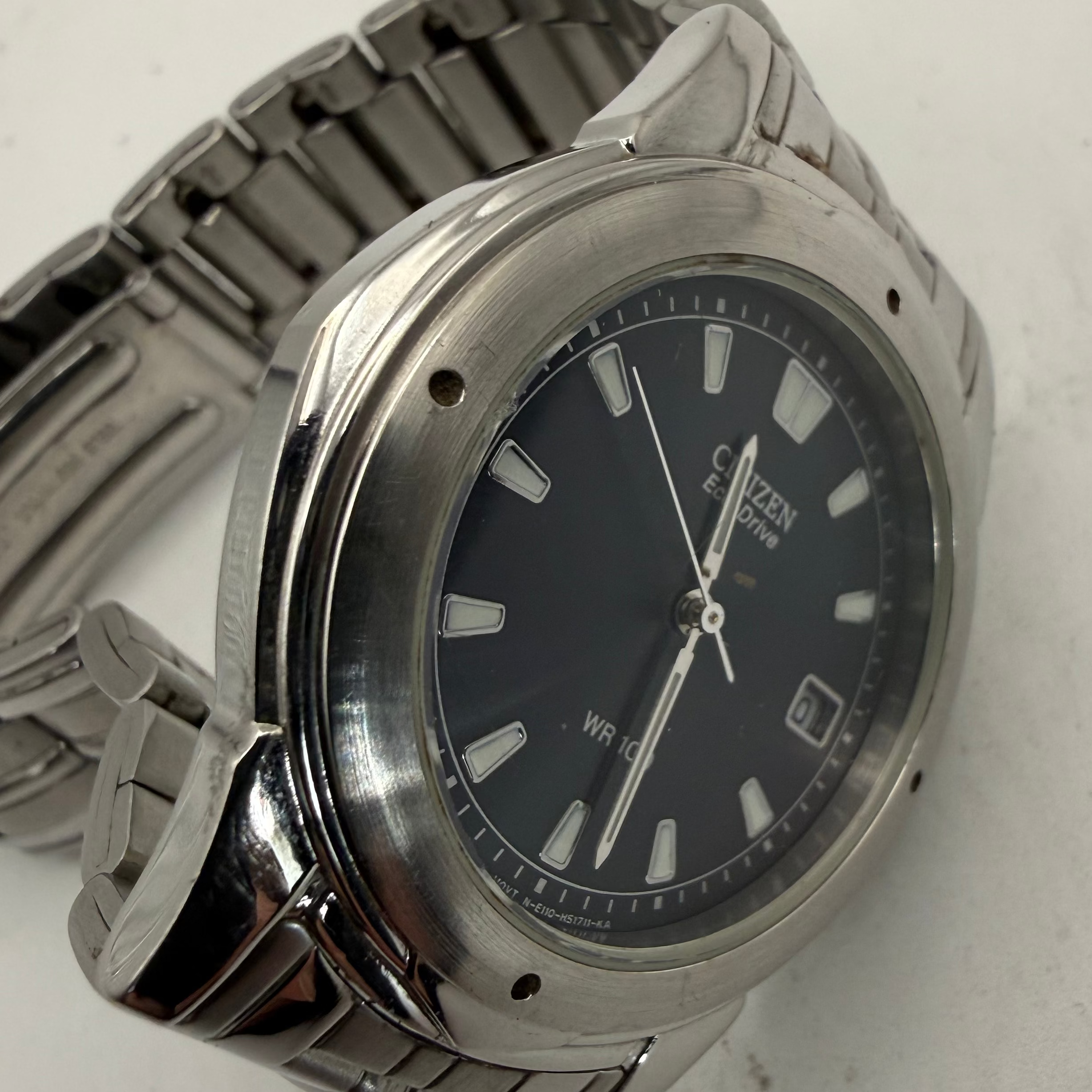Citizen Eco-Drive E110 Blue Dial Stainless Steel Men's Watch (Fully Tested and Working)- £60.00