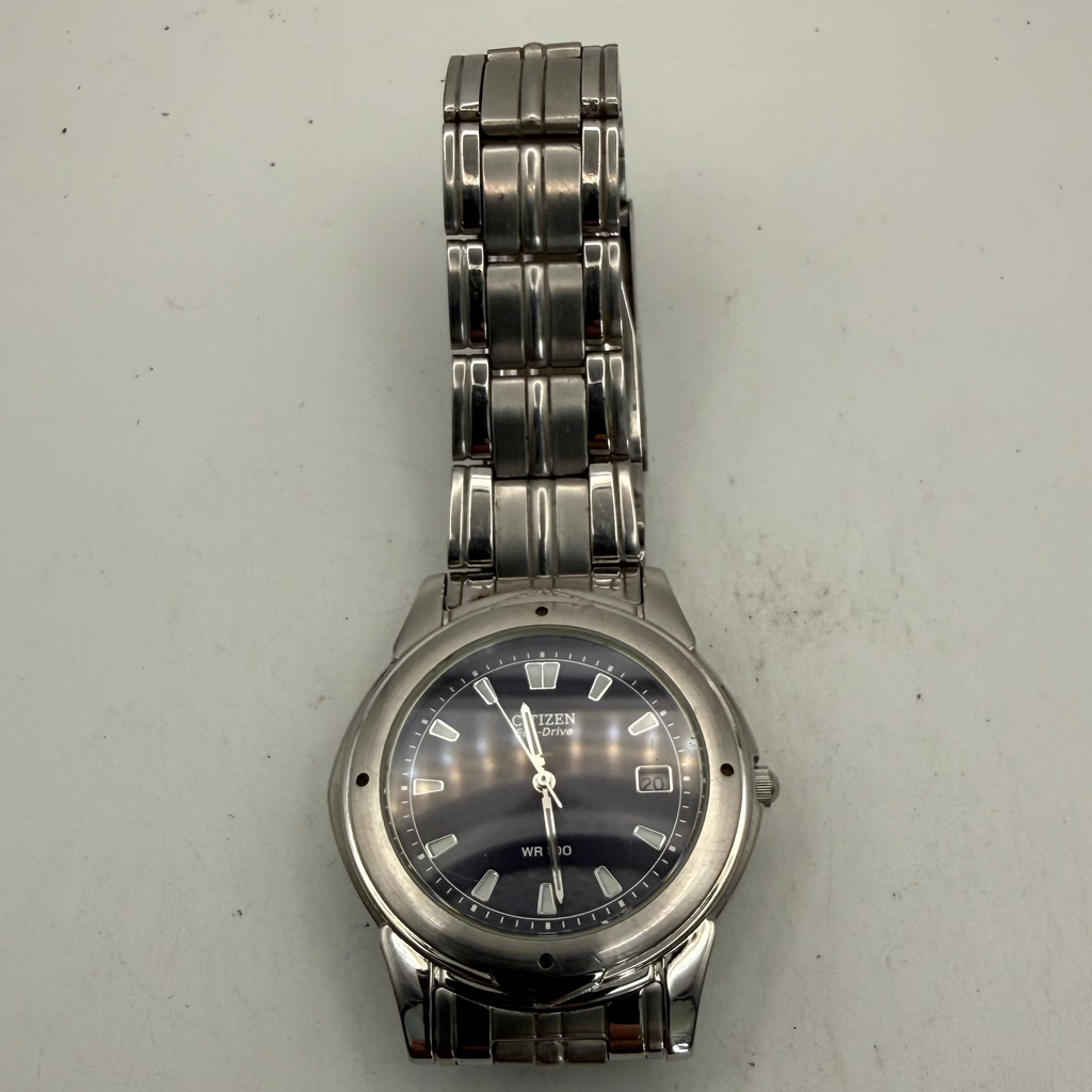 Citizen Eco-Drive E110 Blue Dial Stainless Steel Men's Watch (Fully Tested and Working)- £60.00