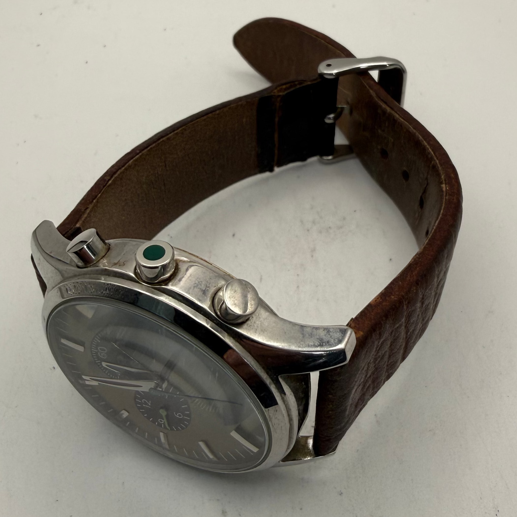 Ted Baker Chronograph Brown Leather Men's Watch Date Quartz (Fully Tested and Working)- £35.00