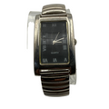 No Brand Classic rectangular quartz watch featuring a minimalist black dia- £9.99