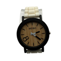Meibo Classic minimalist style watch featuring a natural wood-effect dia- £9.99