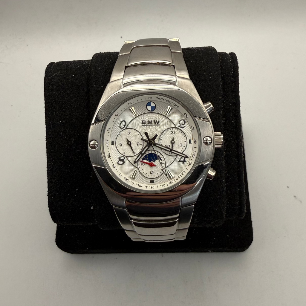BMW Automatic Moonphase Stainless Steel Men's Watch 41mm (Fully Tested and Working)- £80.00