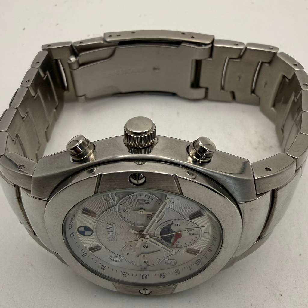 BMW Automatic Moonphase Stainless Steel Men's Watch 41mm (Fully Tested and Working)- £80.00