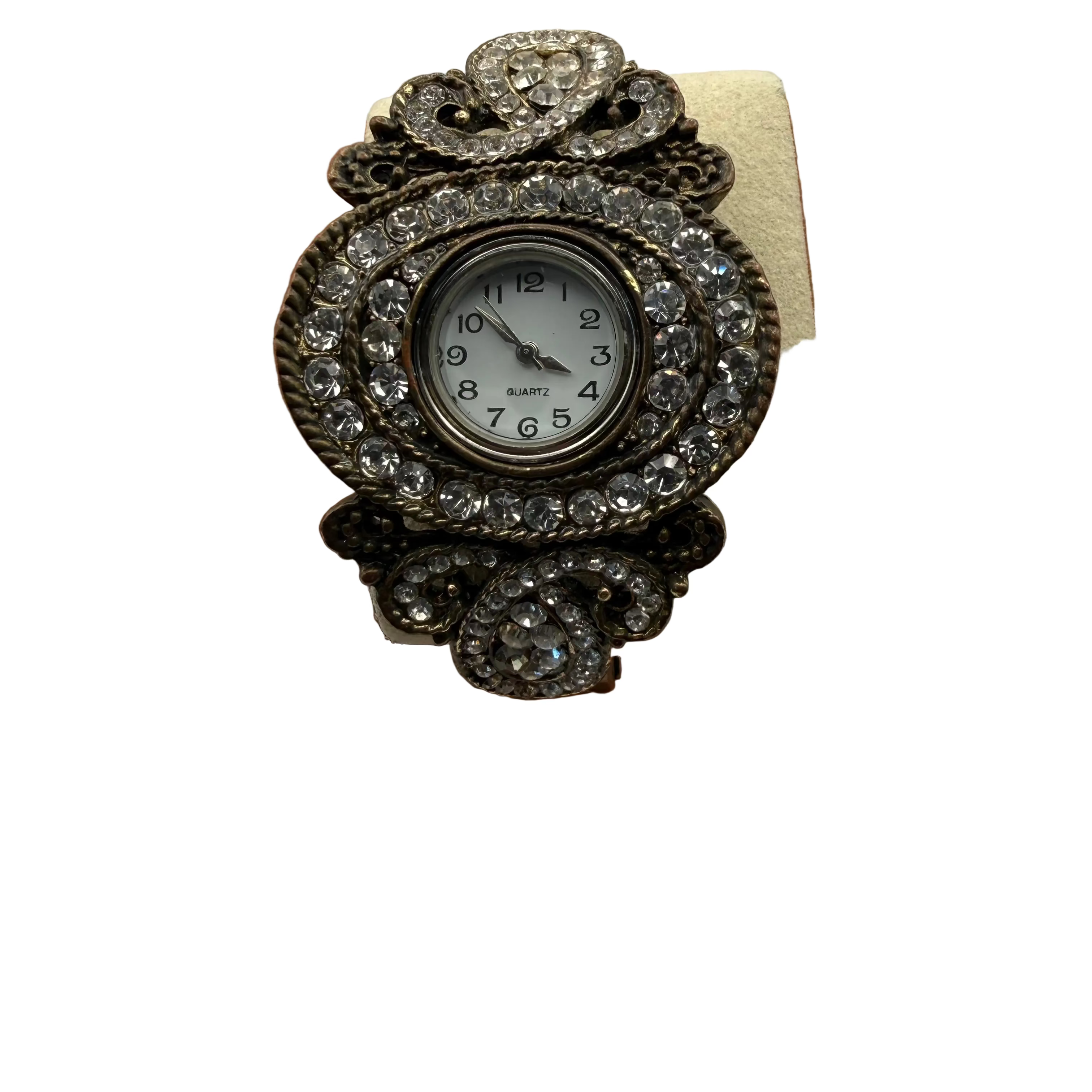 No Brand Vintage Ornate Crystal Set Bangle Watch- £9.99