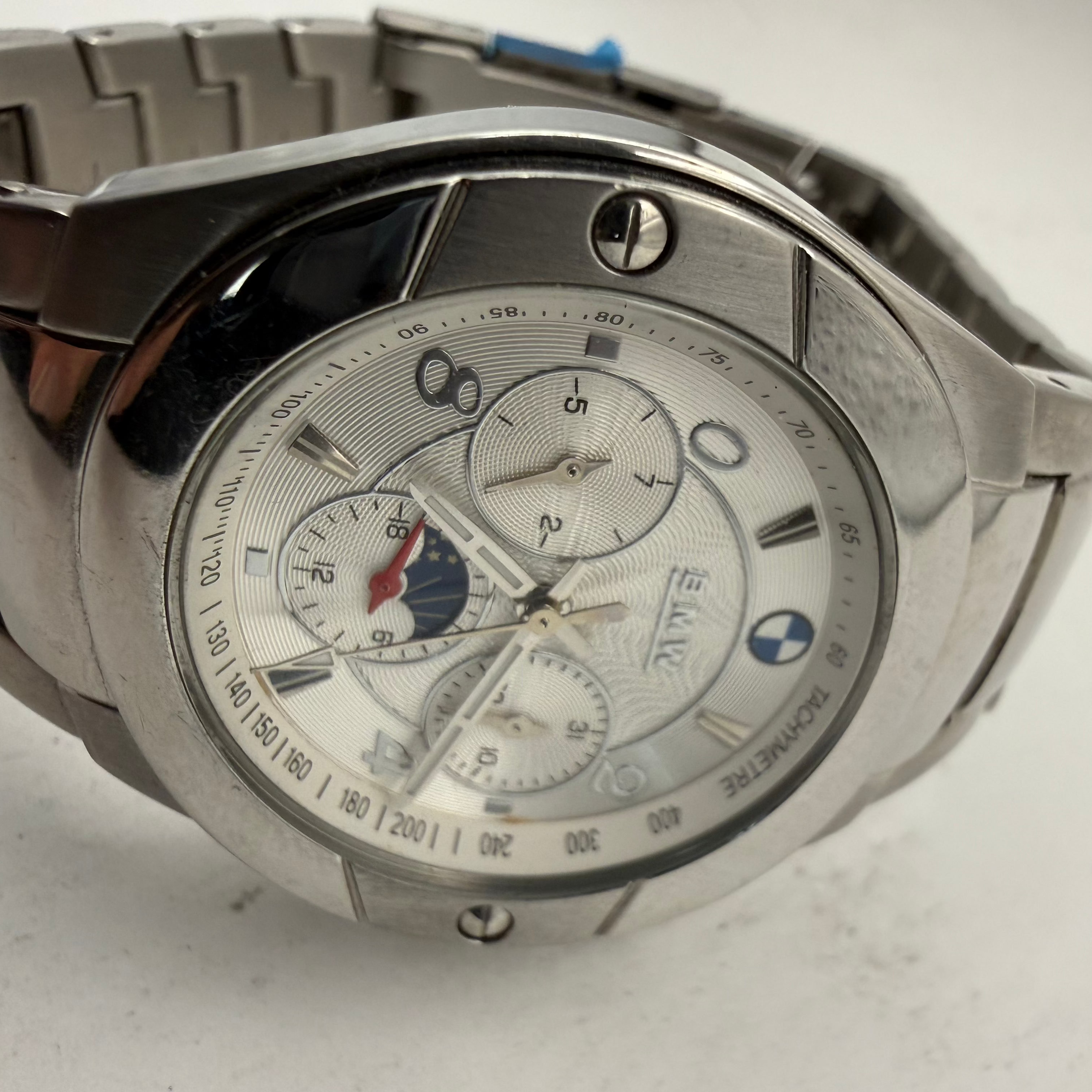 BMW Automatic Moonphase Stainless Steel Men's Watch 41mm (Fully Tested and Working)- £80.00