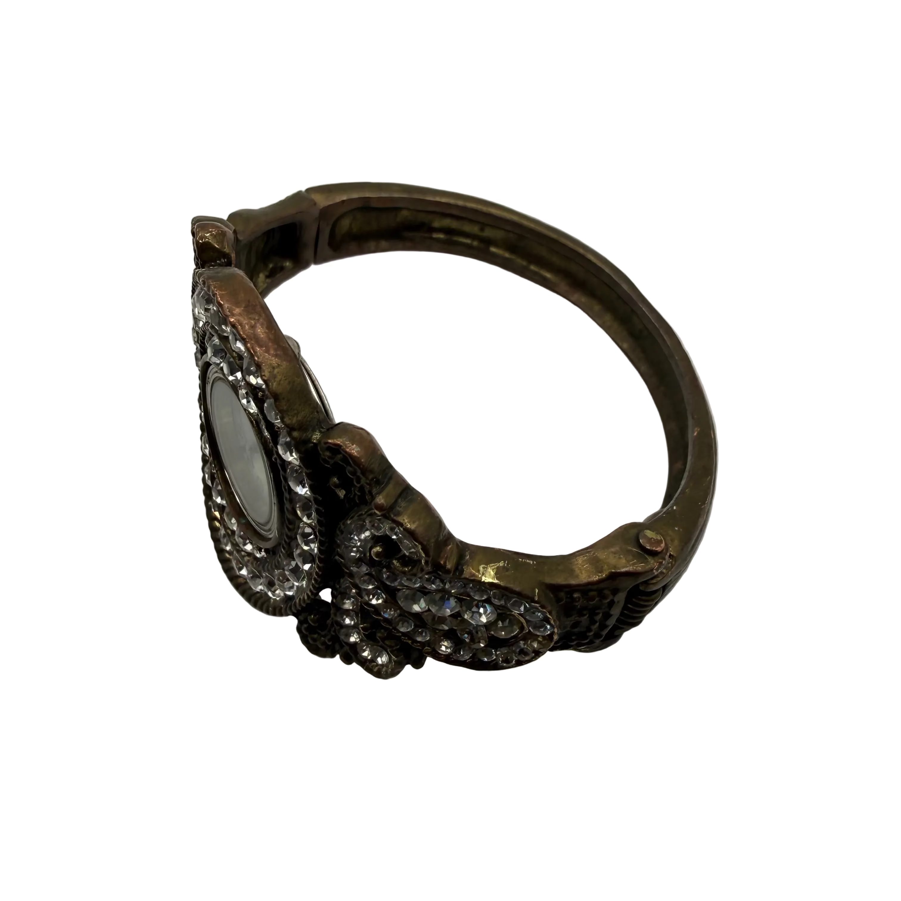 No Brand Vintage Ornate Crystal Set Bangle Watch- £9.99