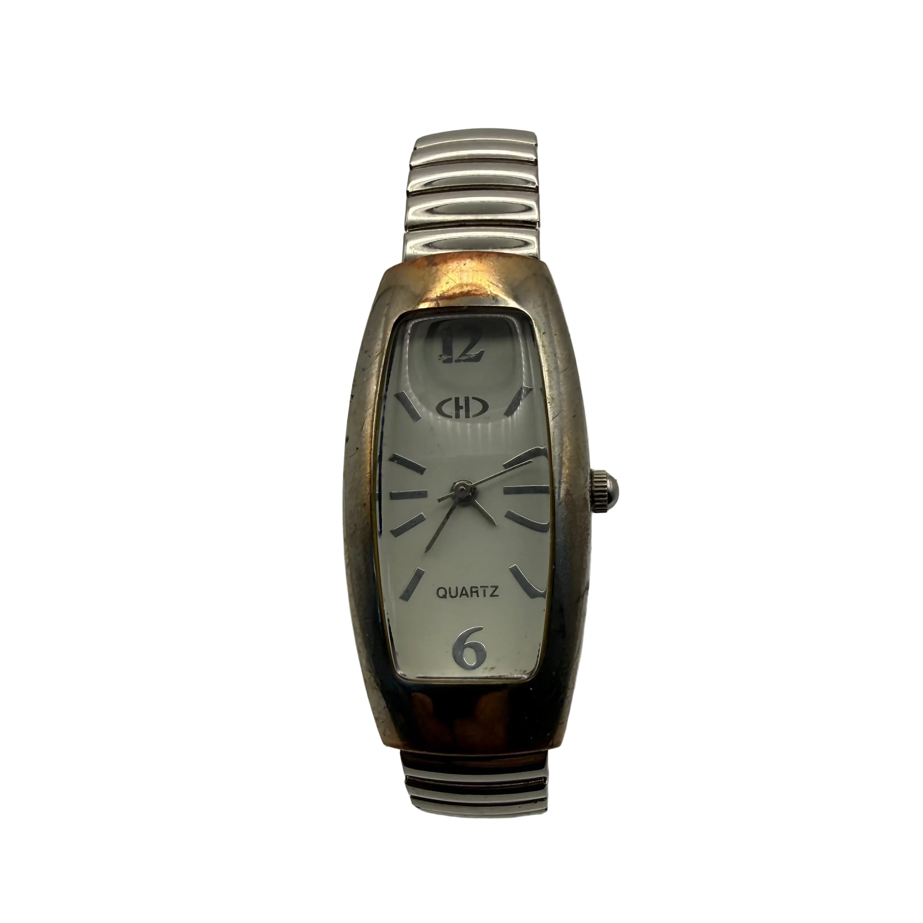 CH Quartz Tonneau Watch – Pre-Loved | Funky Worn Patina- £9.99