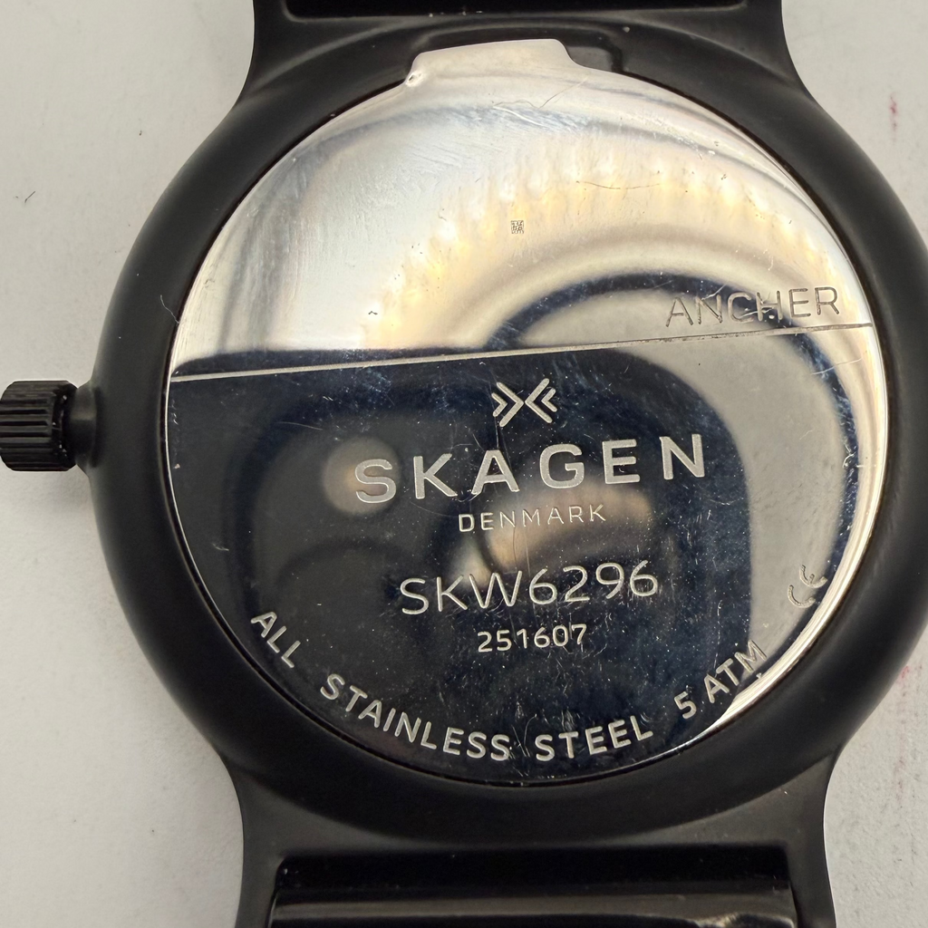 Skagen Ancher SKW6296 Black & Rose Gold Mesh Quartz Watch 42mm (Fully Tested and Working)- £45.00