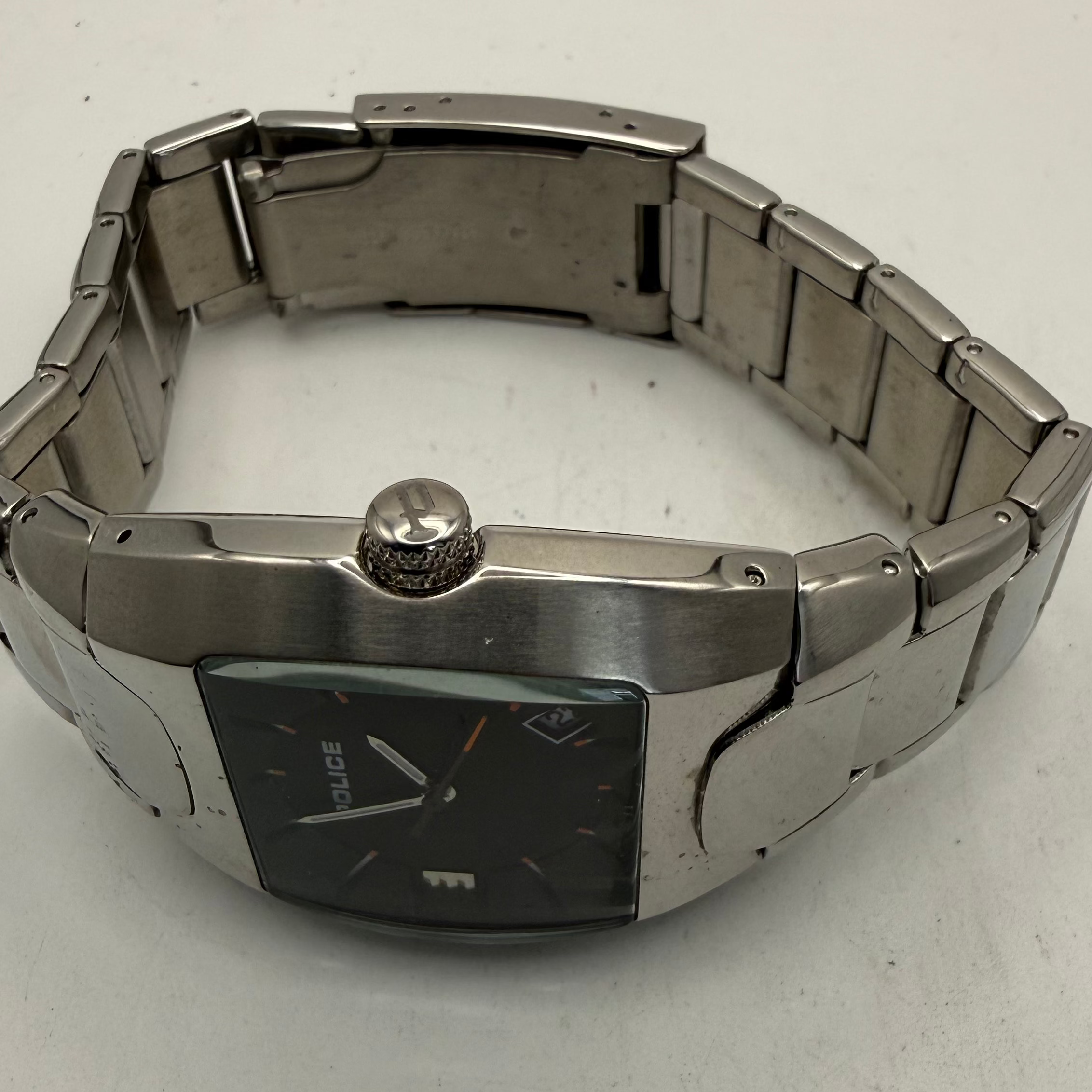 Police Black Dial Date Stainless Steel Quartz Men's Watch 41mm (Fully Tested and Working)- £40.00