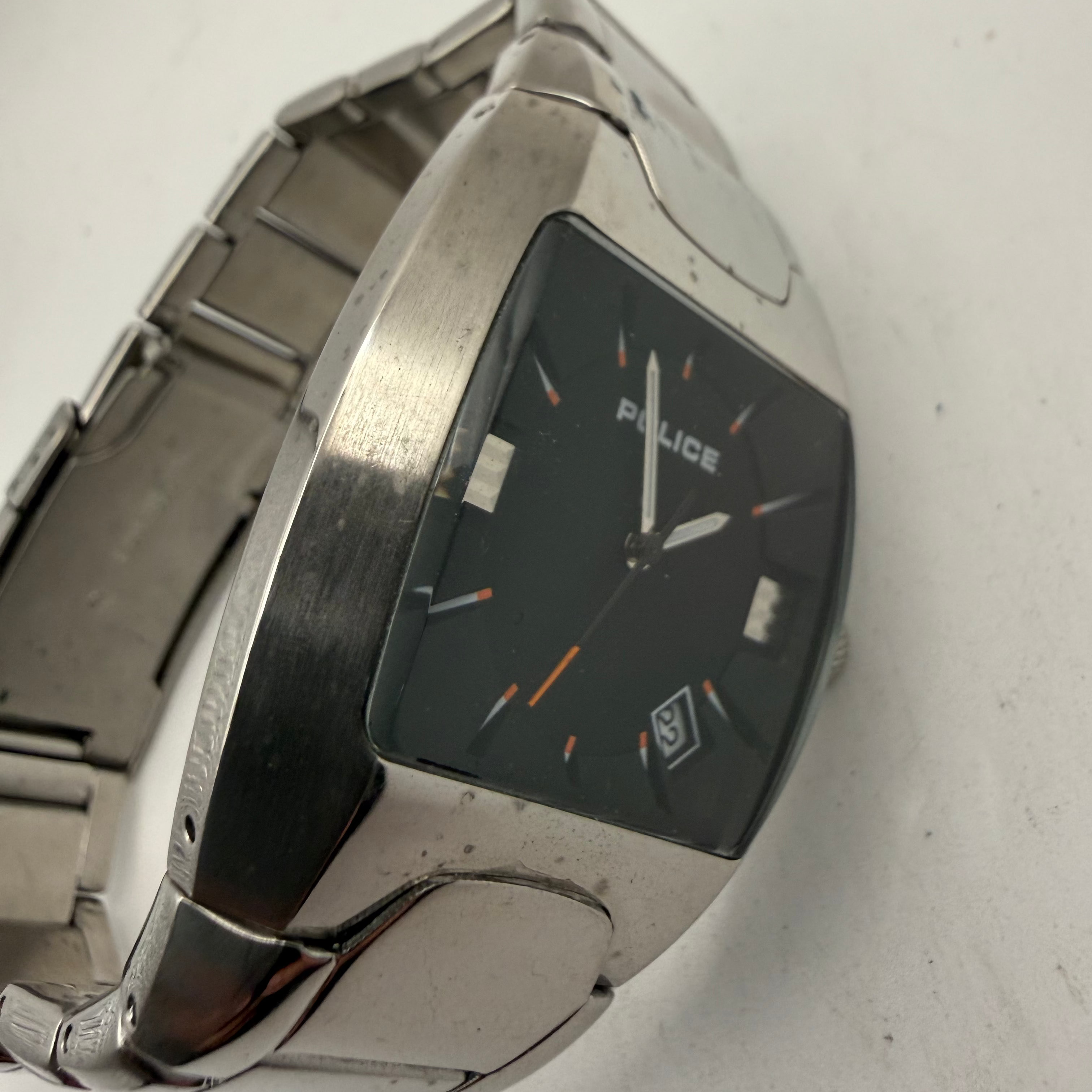 Police Black Dial Date Stainless Steel Quartz Men's Watch 41mm (Fully Tested and Working)- £40.00