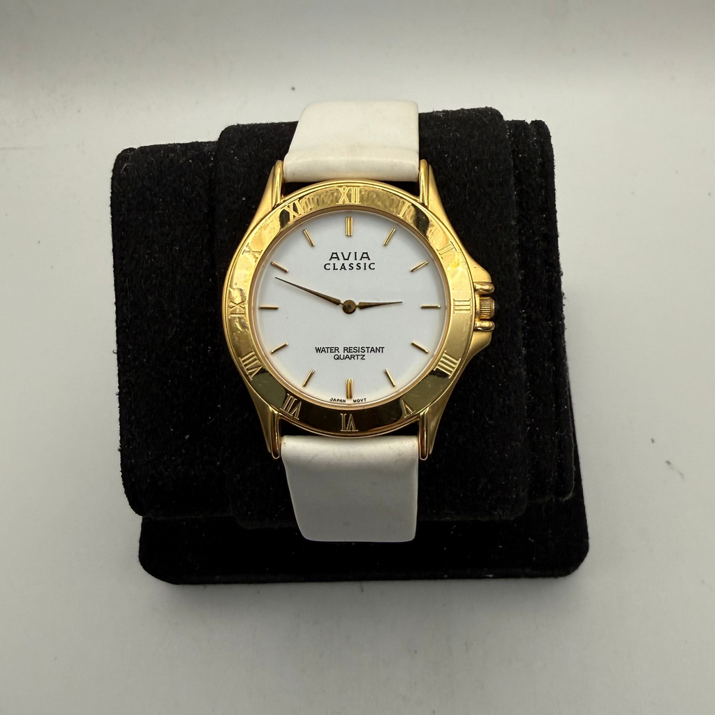 Avia Classic 100 Gold Plated White Dial Quartz Ladies Watch 37mm (Fully Tested and Working)- £25.00
