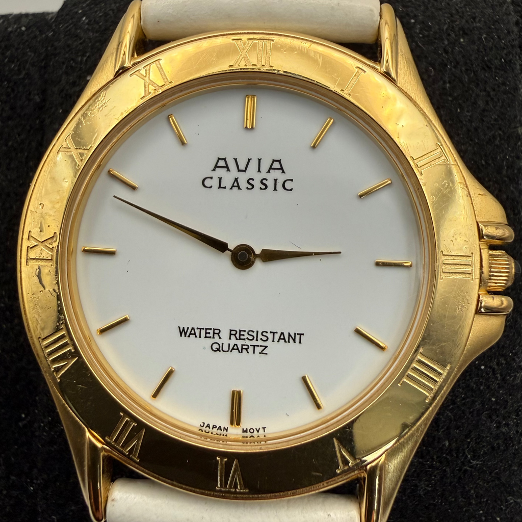 Avia Classic 100 Gold Plated White Dial Quartz Ladies Watch 37mm (Fully Tested and Working)- £25.00