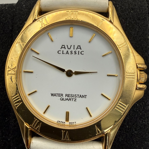 Avia Classic 100 Gold Plated White Dial Quartz Ladies Watch 37mm (Fully Tested and Working)- £25.00