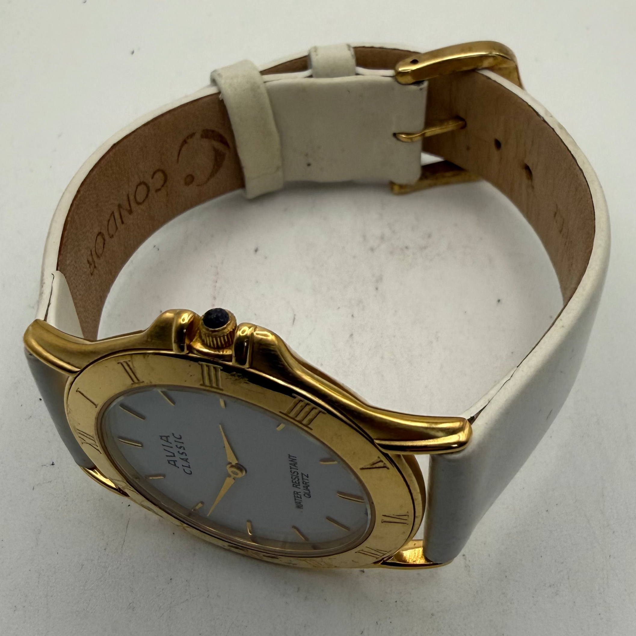 Avia Classic 100 Gold Plated White Dial Quartz Ladies Watch 37mm (Fully Tested and Working)- £25.00