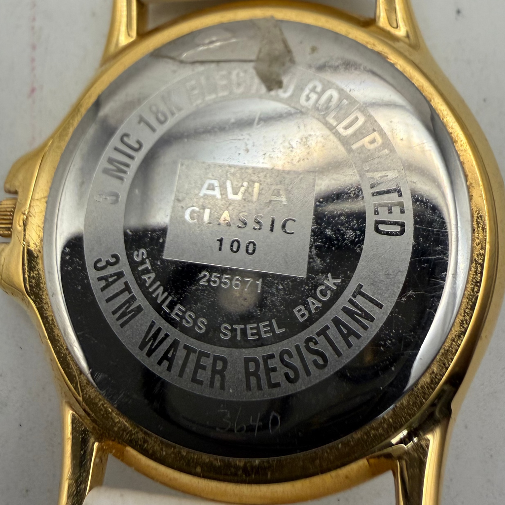 Avia Classic 100 Gold Plated White Dial Quartz Ladies Watch 37mm (Fully Tested and Working)- £25.00