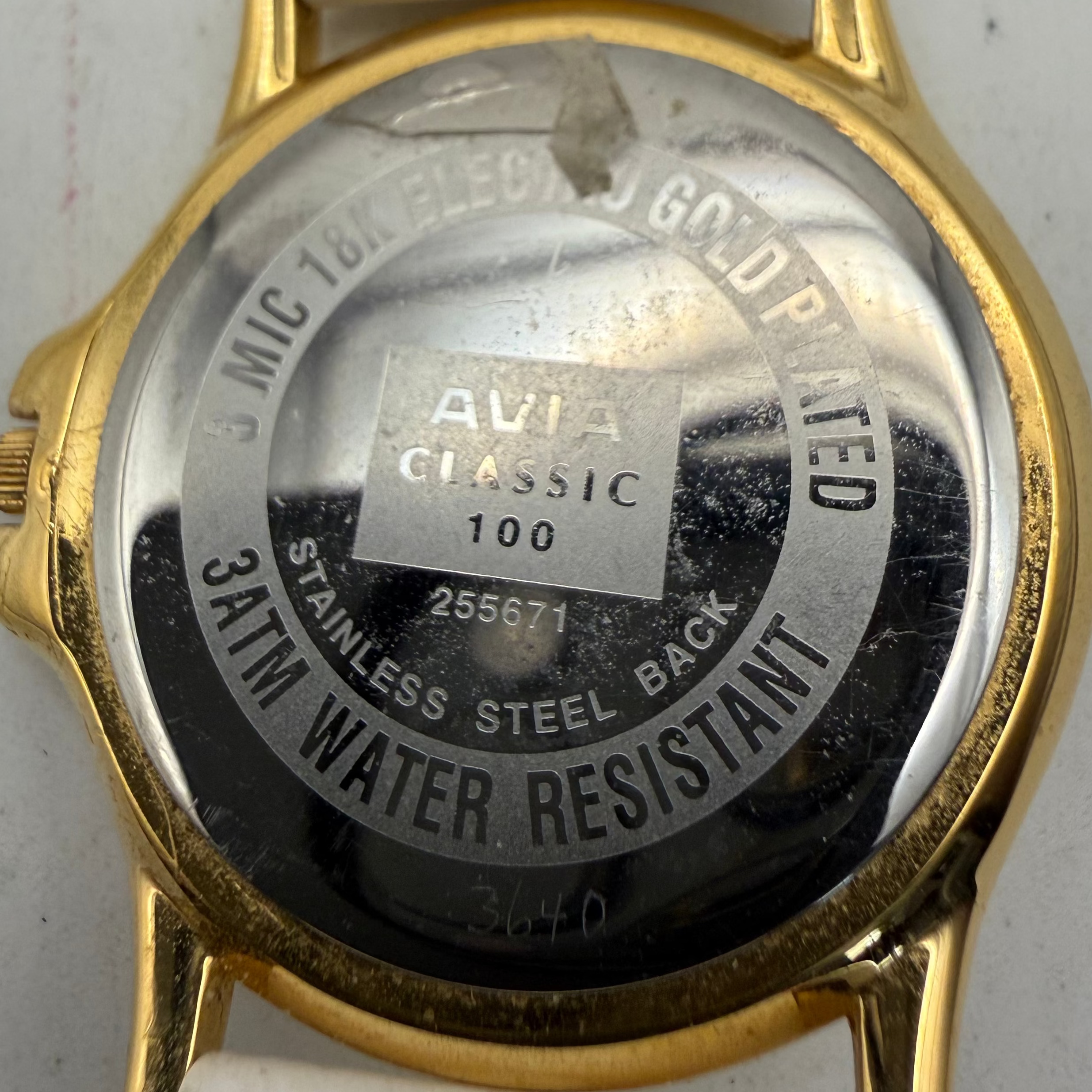 Avia Classic 100 Gold Plated White Dial Quartz Ladies Watch 37mm (Fully Tested and Working)- £25.00