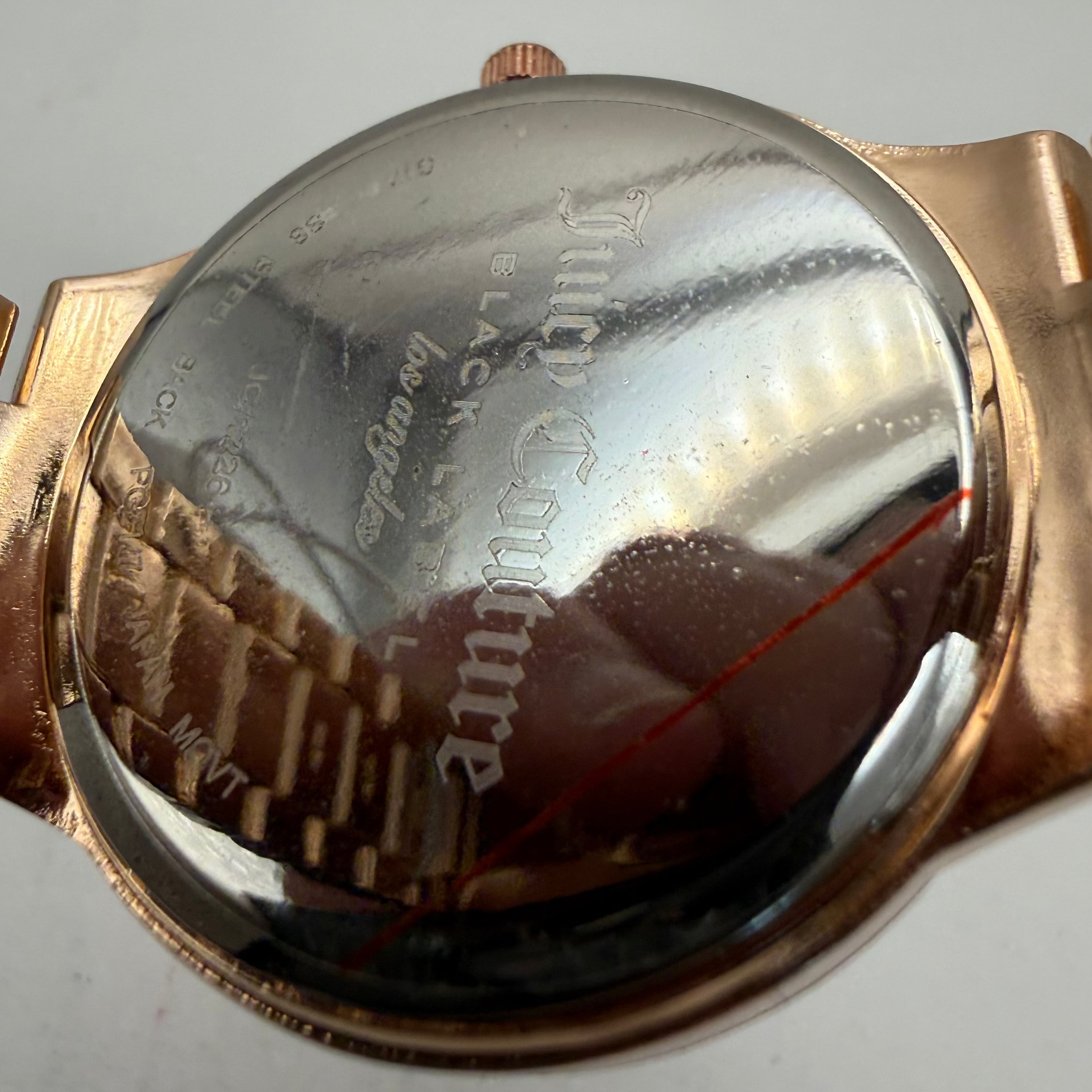 Juicy Couture Black Label Ladies Rose Gold Tone Watch Rainbow Crystal Bezel 40mm- £20.00