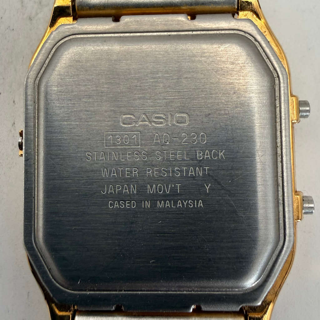 Casio AQ-230 Gold-Tone Ana-Digi Vintage Watch (Fully Tested and Working)- £50.00
