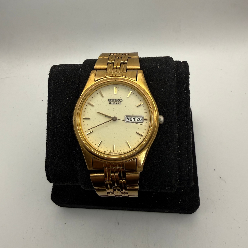 Seiko Quartz Day/Date Gold-Tone Men's Watch 7N43-9041 (Fully Tested and Working)- £80.00