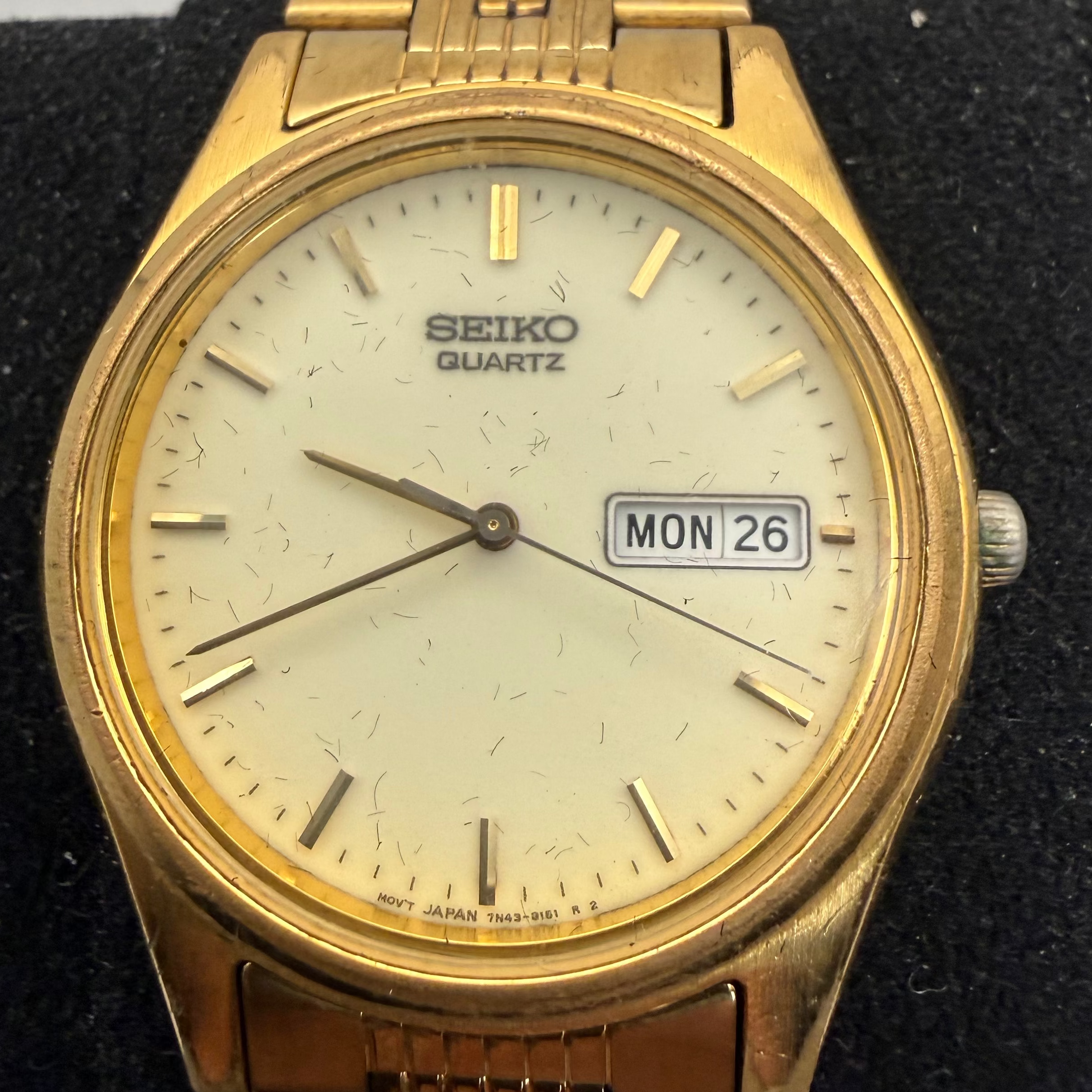 Seiko Quartz Day/Date Gold-Tone Men's Watch 7N43-9041 (Fully Tested and Working)- £80.00
