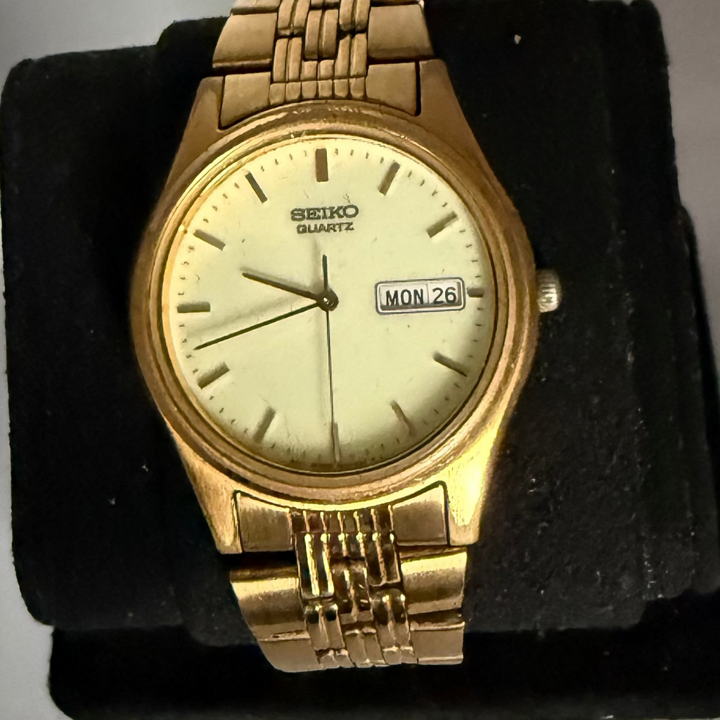 Seiko Quartz Day/Date Gold-Tone Men's Watch 7N43-9041 (Fully Tested and Working)- £80.00