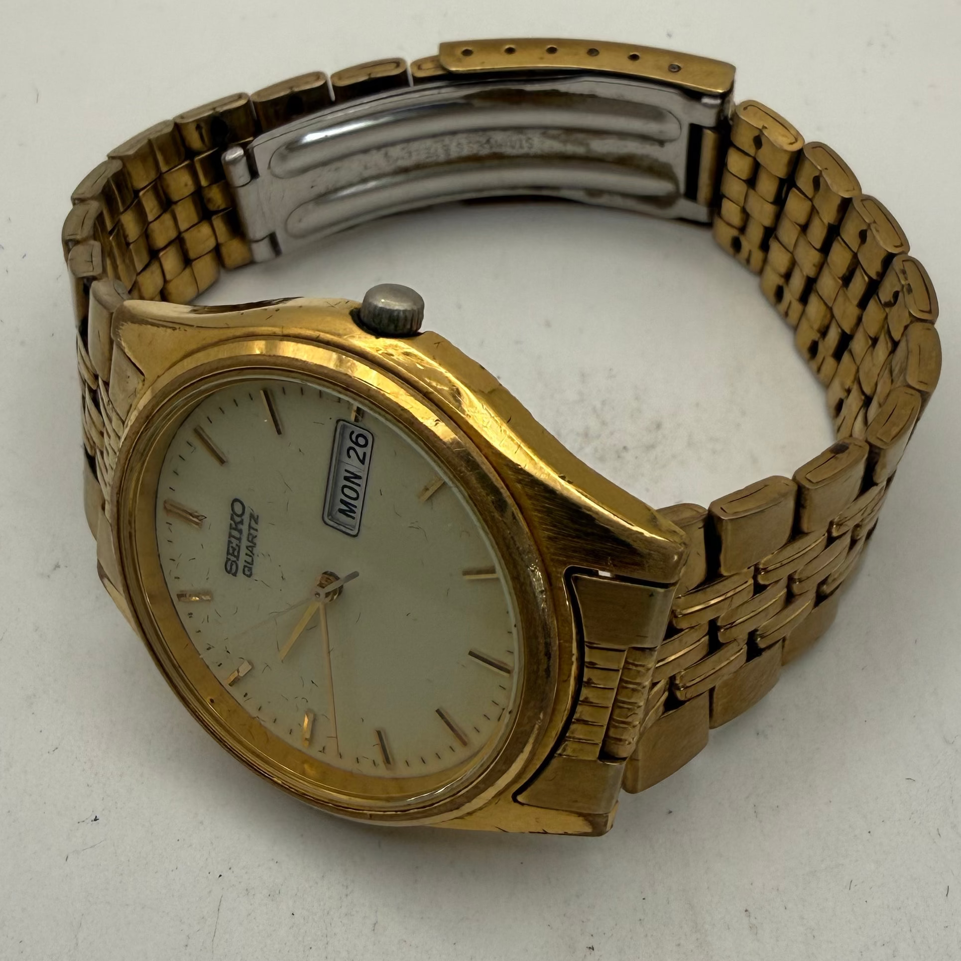 Seiko Quartz Day/Date Gold-Tone Men's Watch 7N43-9041 (Fully Tested and Working)- £80.00