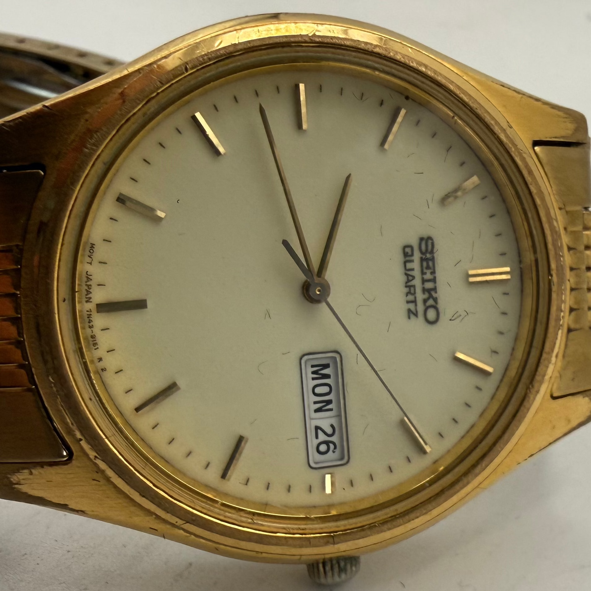 Seiko Quartz Day/Date Gold-Tone Men's Watch 7N43-9041 (Fully Tested and Working)- £80.00