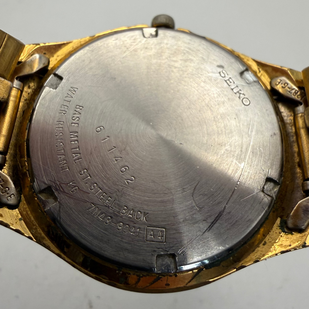 Seiko Quartz Day/Date Gold-Tone Men's Watch 7N43-9041 (Fully Tested and Working)- £80.00