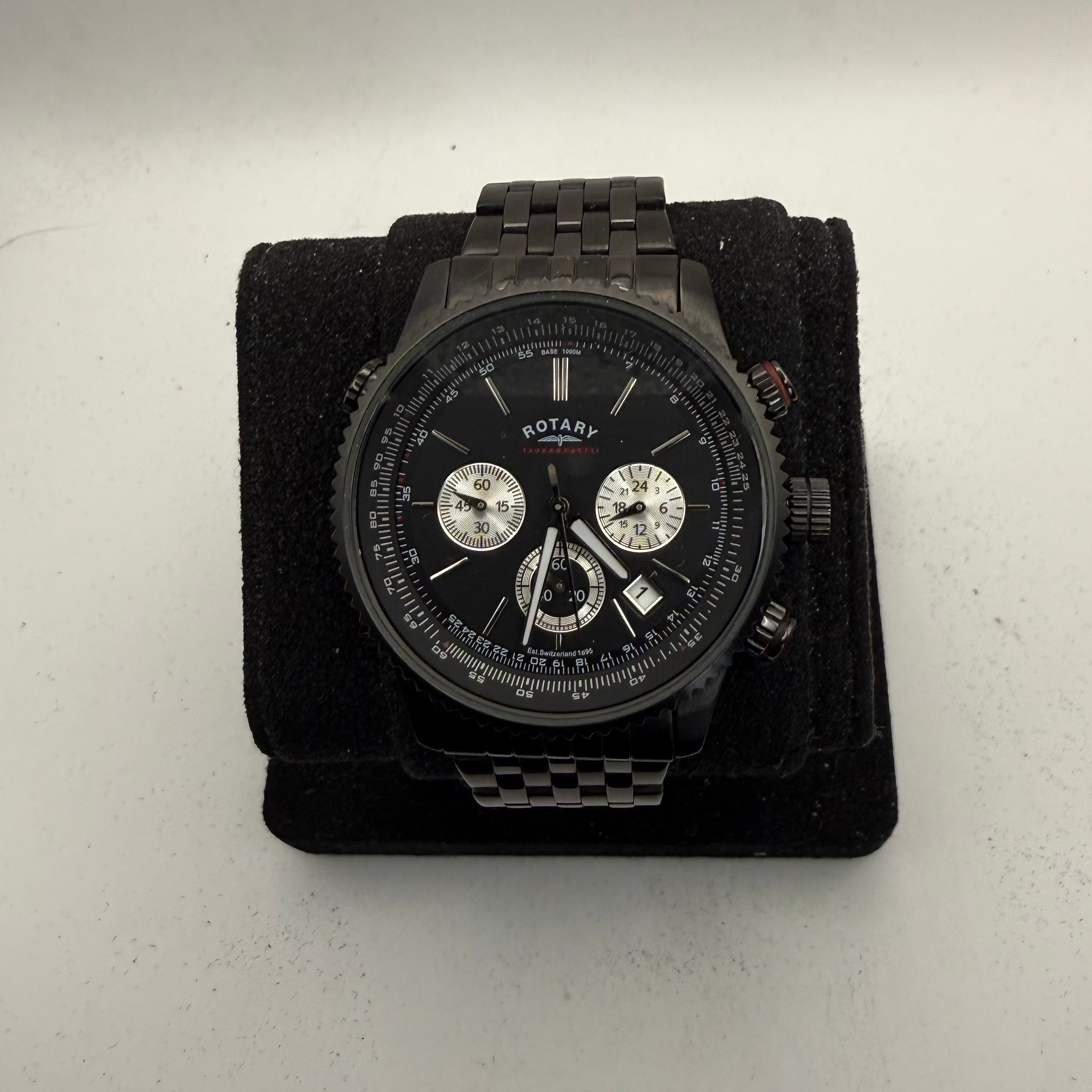 Rotary Chronospeed Black Chronograph Men's Watch GB03778/04 (Fully Tested and Working)- £100.00
