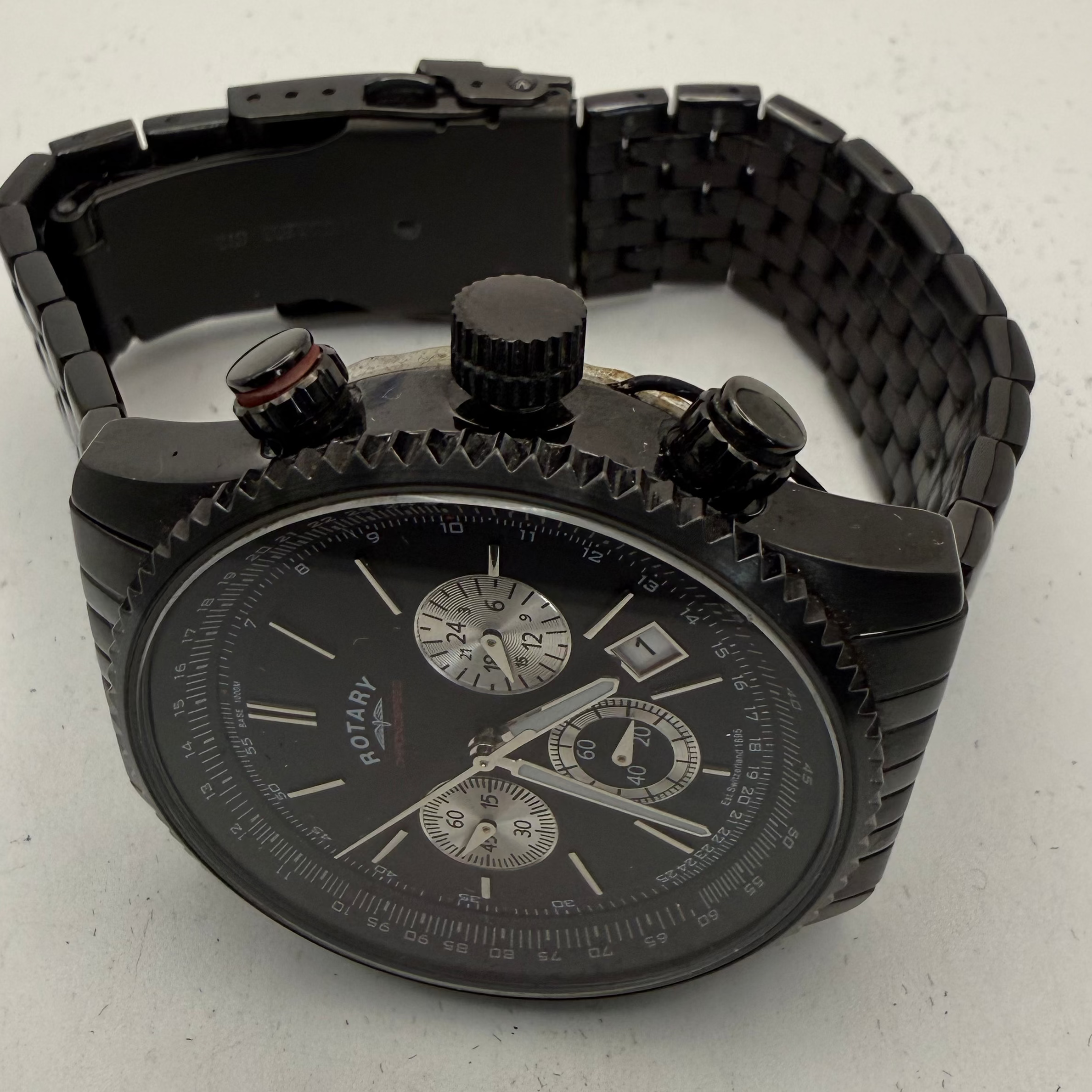 Rotary Chronospeed Black Chronograph Men's Watch GB03778/04 (Fully Tested and Working)- £100.00