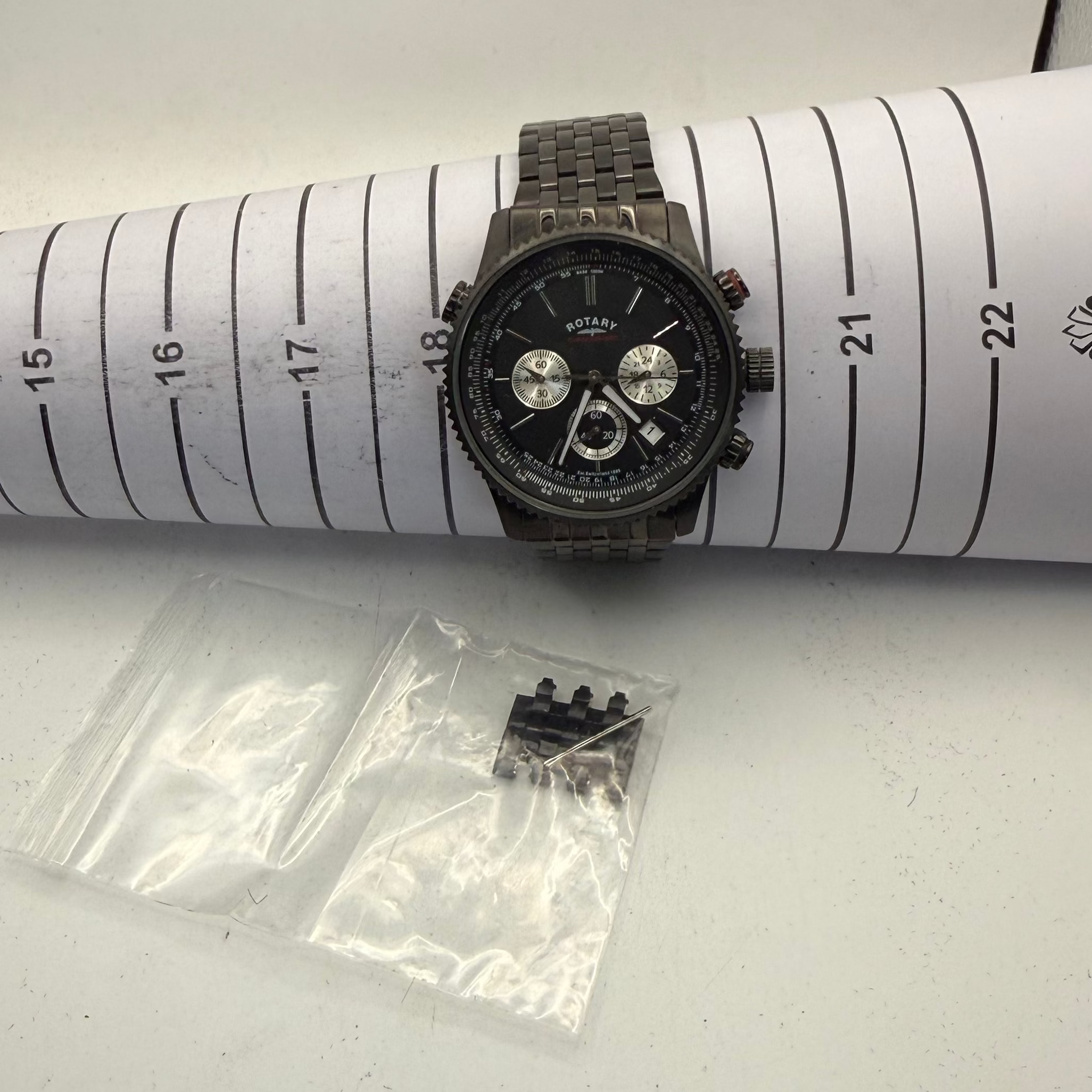 Rotary Chronospeed Black Chronograph Men's Watch GB03778/04 (Fully Tested and Working)- £100.00
