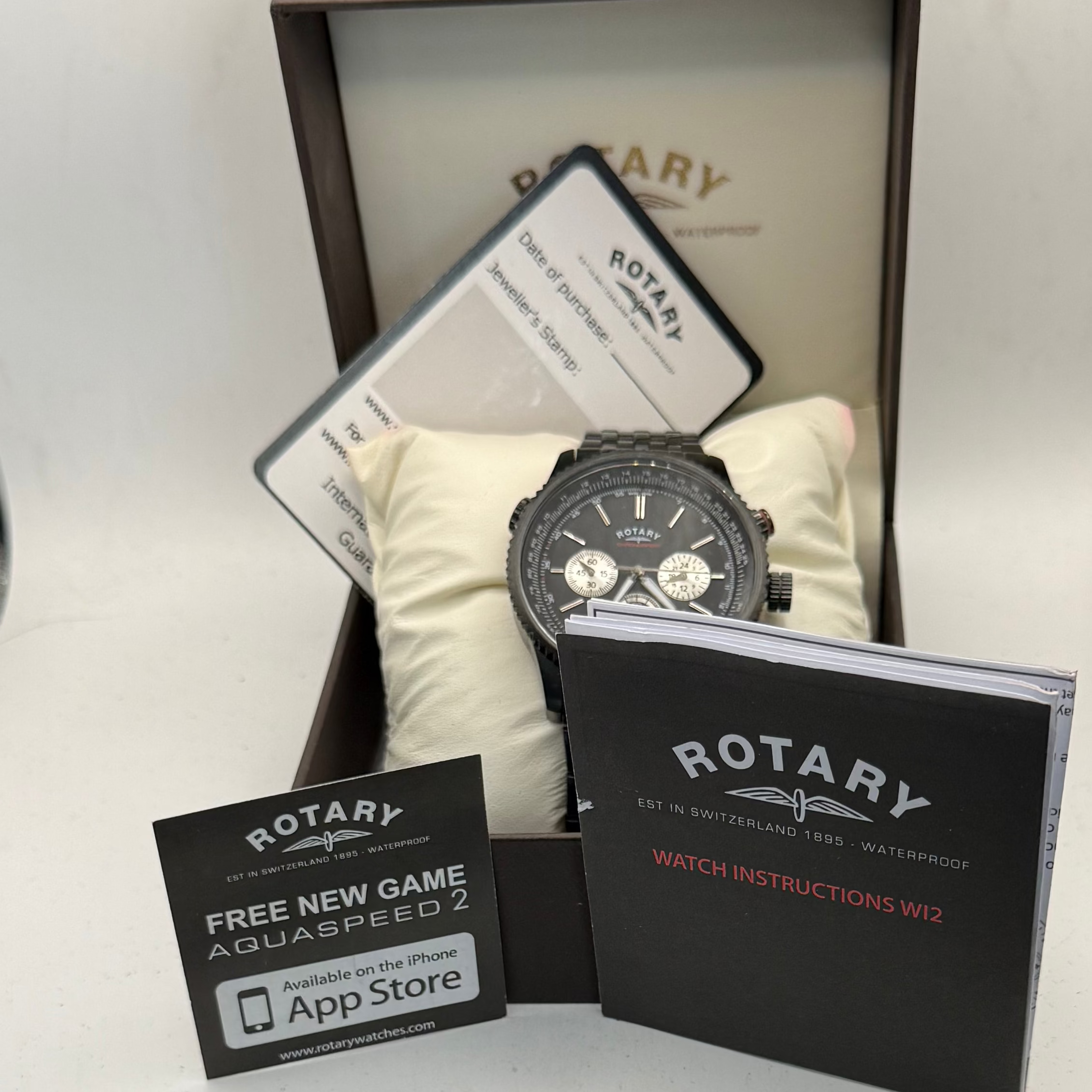 Rotary Chronospeed Black Chronograph Men's Watch GB03778/04 (Fully Tested and Working)- £100.00