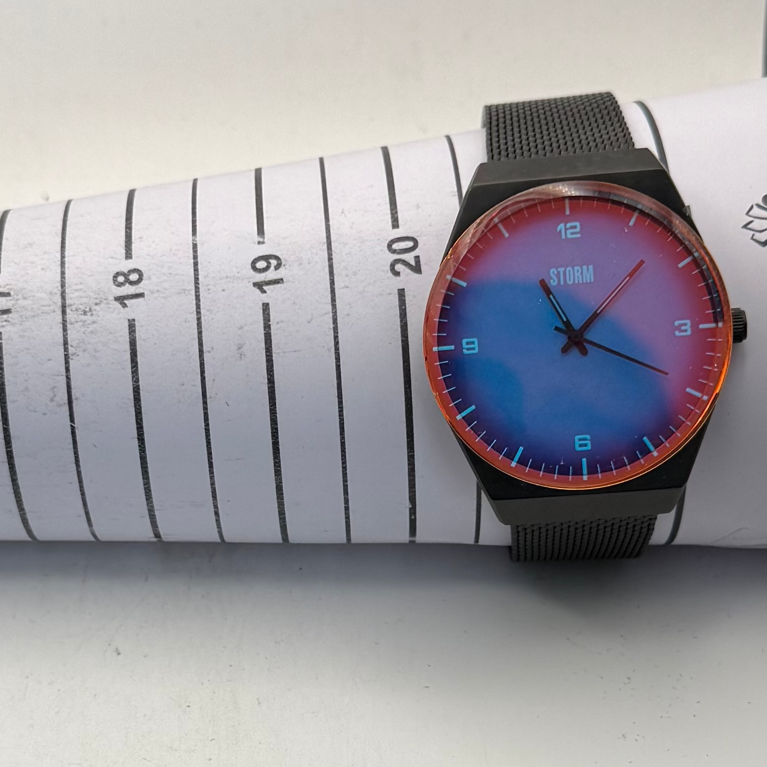 Storm Pinnacle Black Mesh Bracelet Quartz Watch (Fully Tested and Working)- £50.00