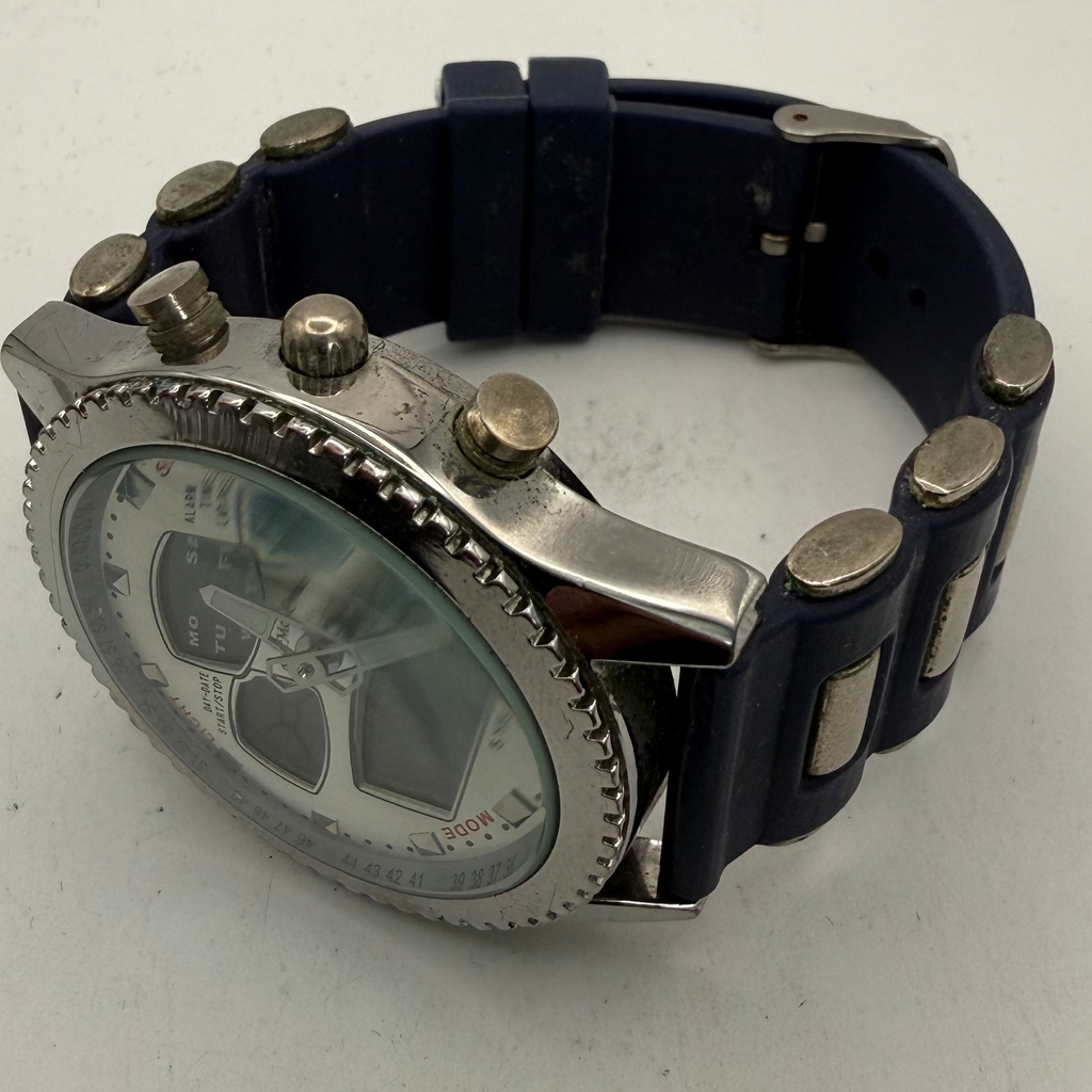 Eve MonCroise BT13 Ana-Digi Quartz Men's Watch Blue Silicone Strap (Fully Tested and Working)- £15.00