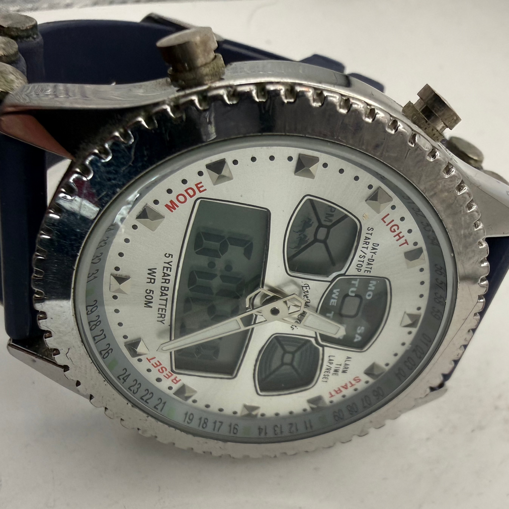 Eve MonCroise BT13 Ana-Digi Quartz Men's Watch Blue Silicone Strap (Fully Tested and Working)- £15.00
