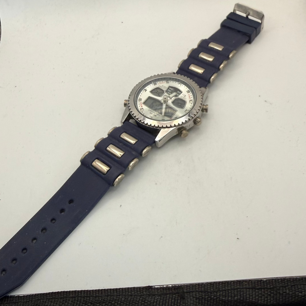 Eve MonCroise BT13 Ana-Digi Quartz Men's Watch Blue Silicone Strap (Fully Tested and Working)- £15.00
