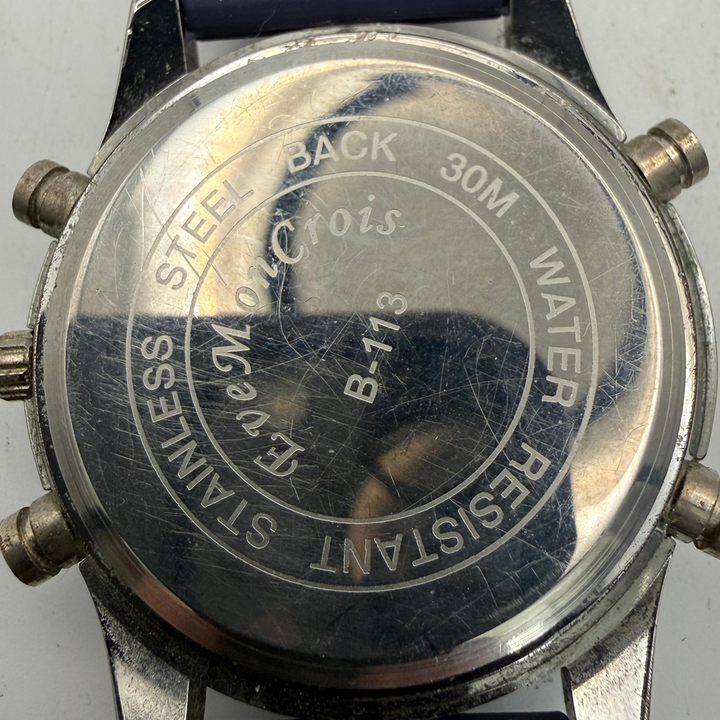 Eve MonCroise BT13 Ana-Digi Quartz Men's Watch Blue Silicone Strap (Fully Tested and Working)- £15.00