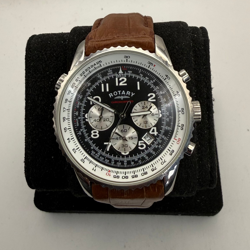 Rotary Chronospeed GS03351/19 Chronograph Leather Strap Watch (Fully Tested and Working)- £140.00