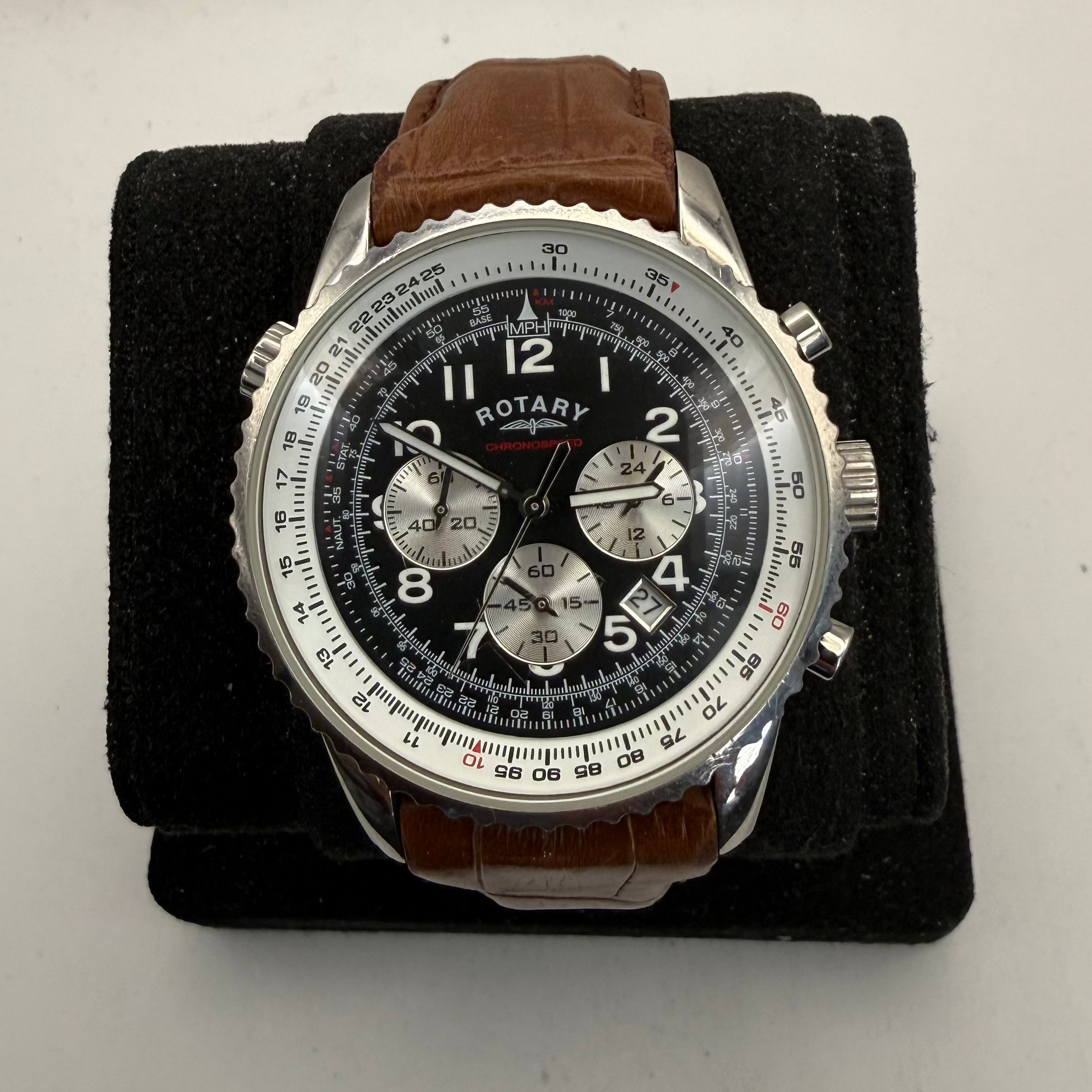 Rotary Chronospeed GS03351/19 Chronograph Leather Strap Watch (Fully Tested and Working)- £140.00