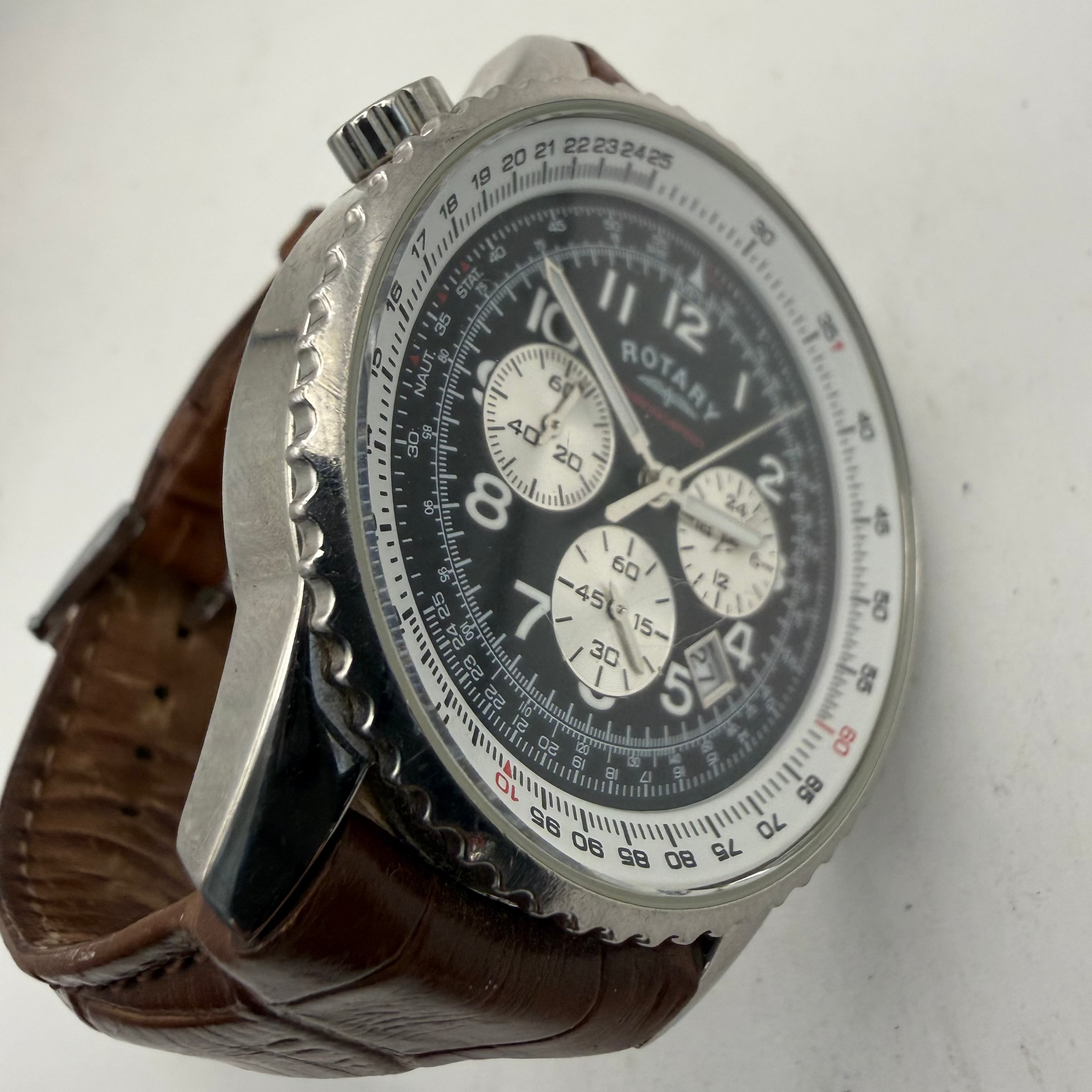 Rotary Chronospeed GS03351/19 Chronograph Leather Strap Watch (Fully Tested and Working)- £140.00
