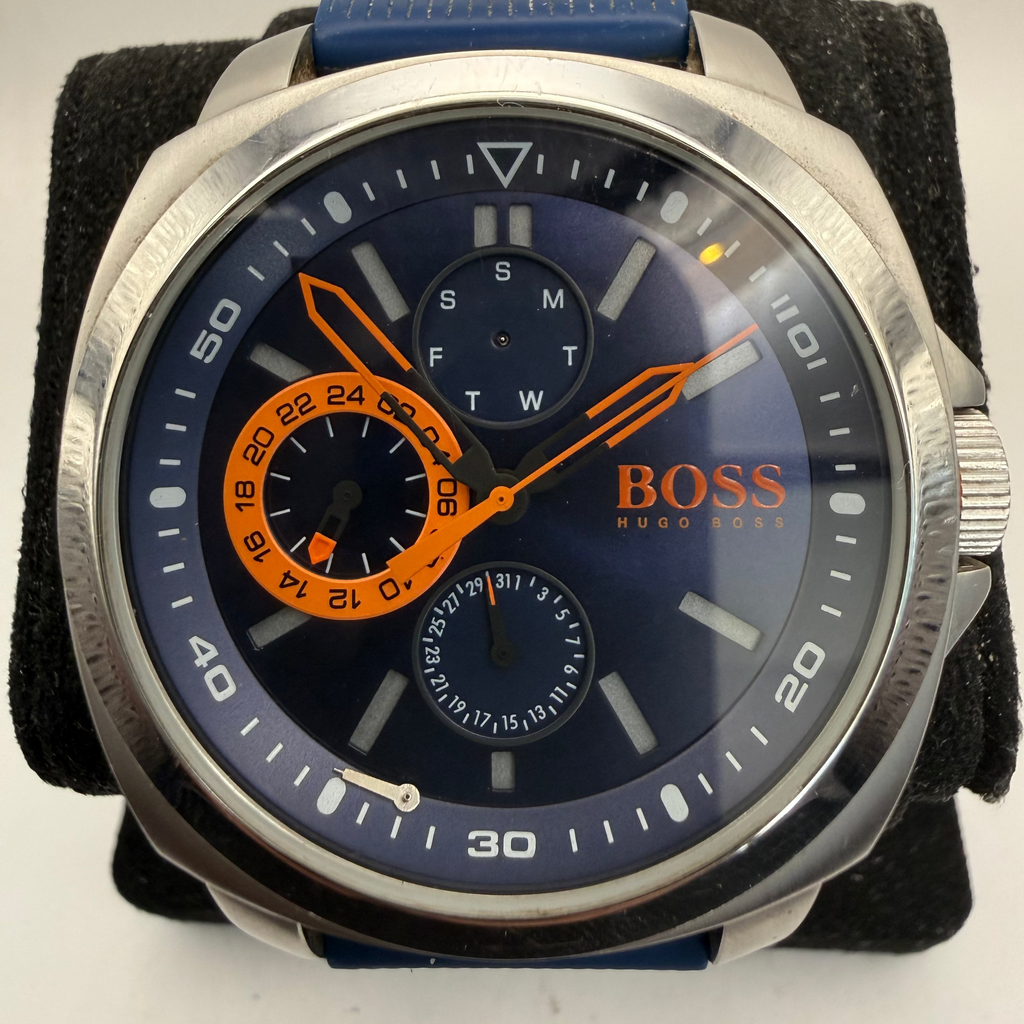 Hugo Boss Orange Multi-Function Blue Dial Silicone Strap Watch (Fully Tested and Working)- £15.00