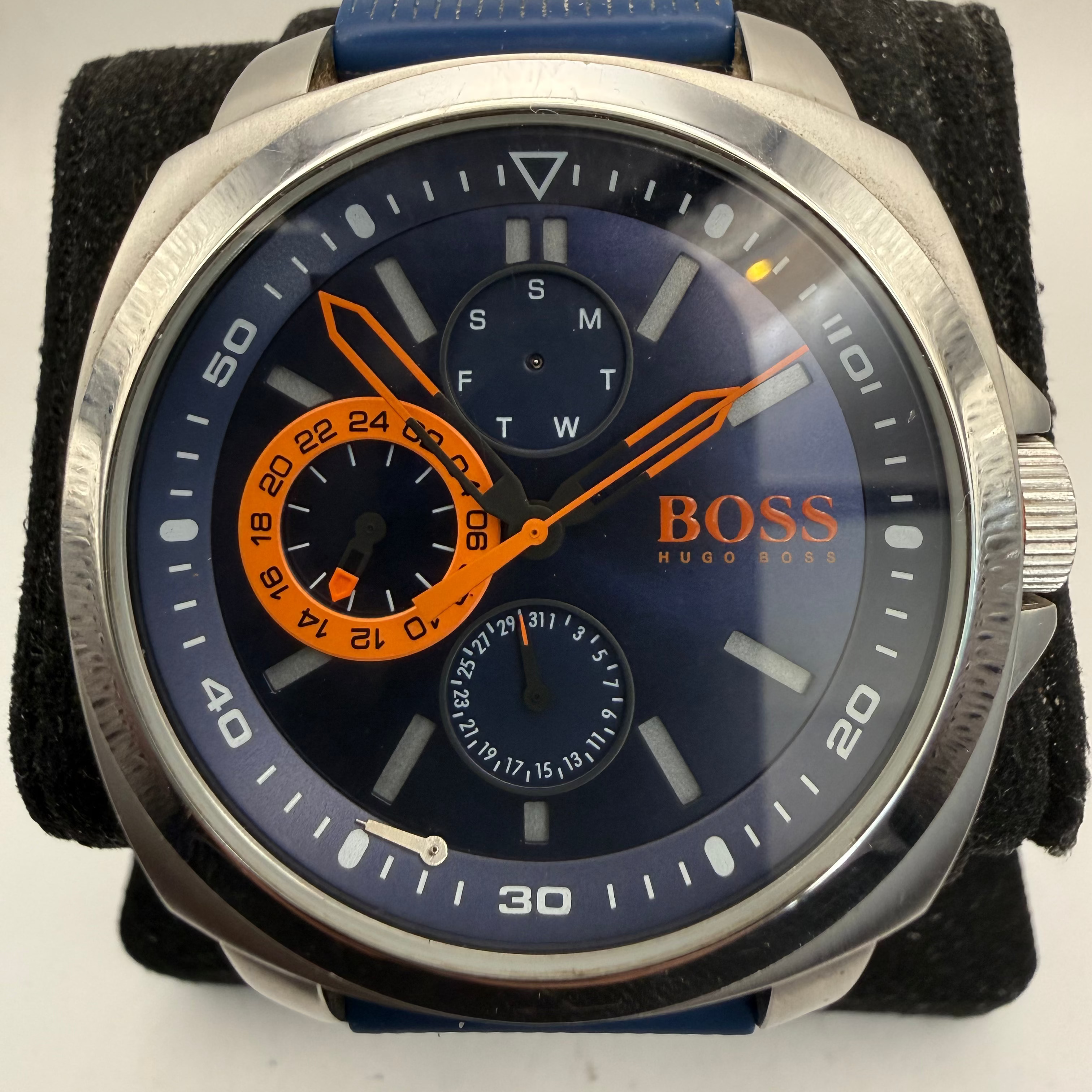 Hugo Boss Orange Multi-Function Blue Dial Silicone Strap Watch (Fully Tested and Working)- £15.00