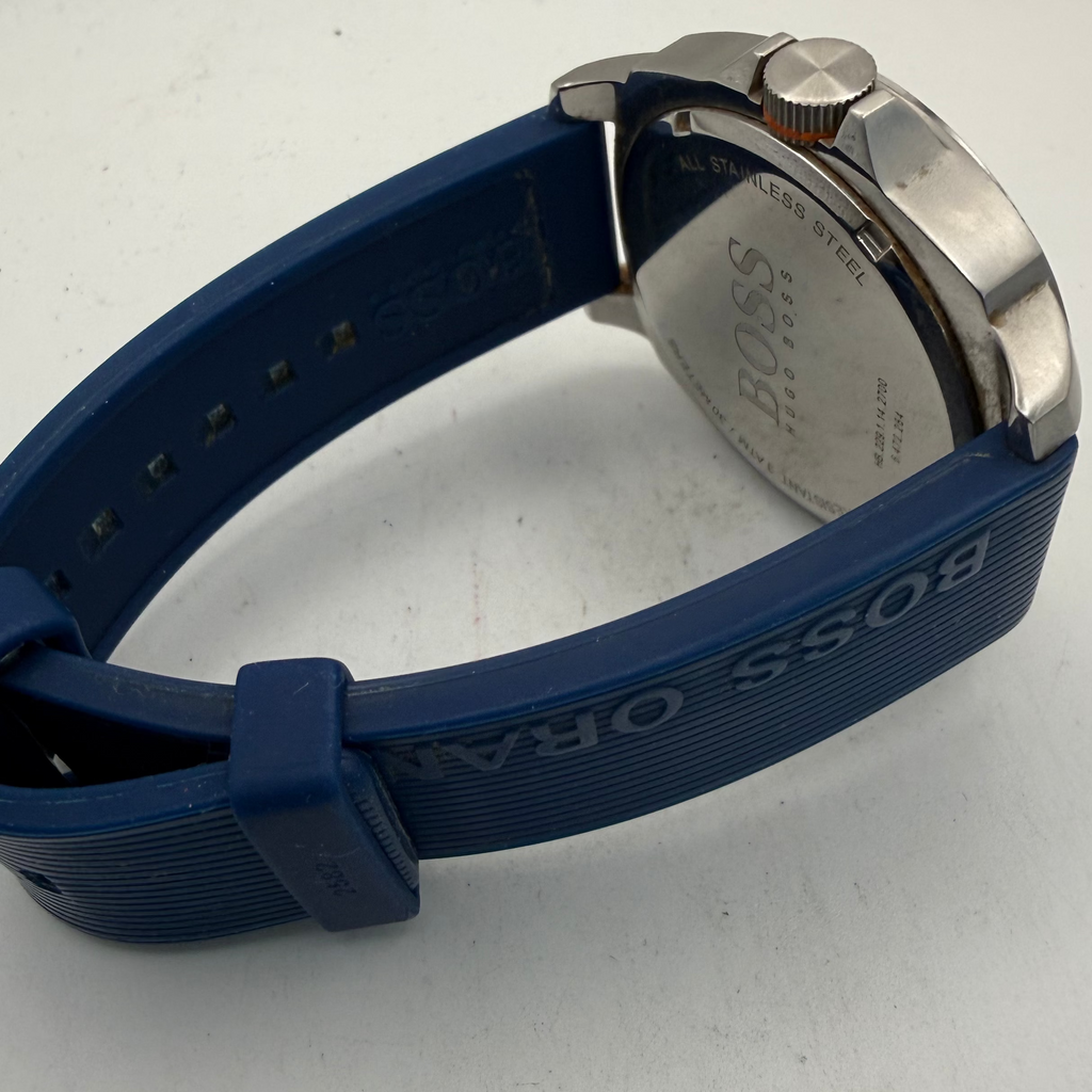 Hugo Boss Orange Multi-Function Blue Dial Silicone Strap Watch (Fully Tested and Working)- £15.00