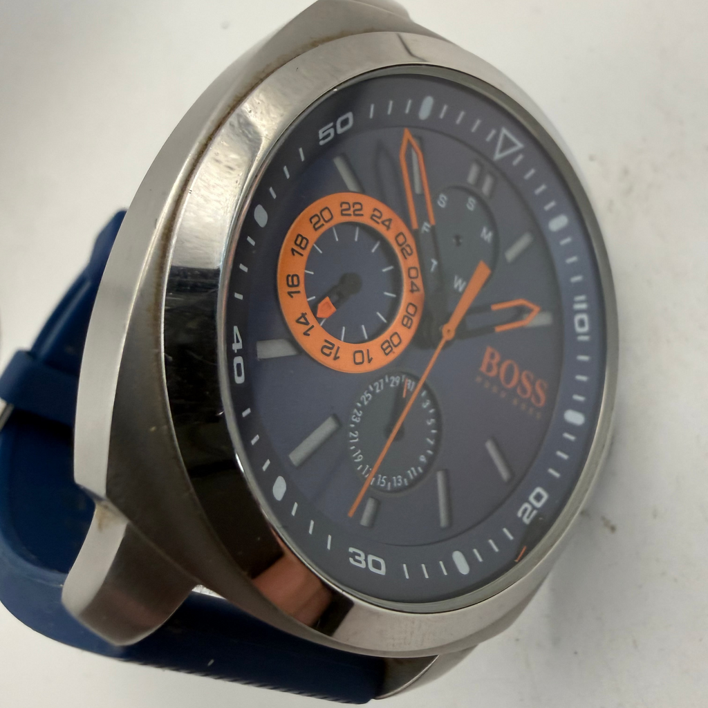 Hugo Boss Orange Multi-Function Blue Dial Silicone Strap Watch (Fully Tested and Working)- £15.00