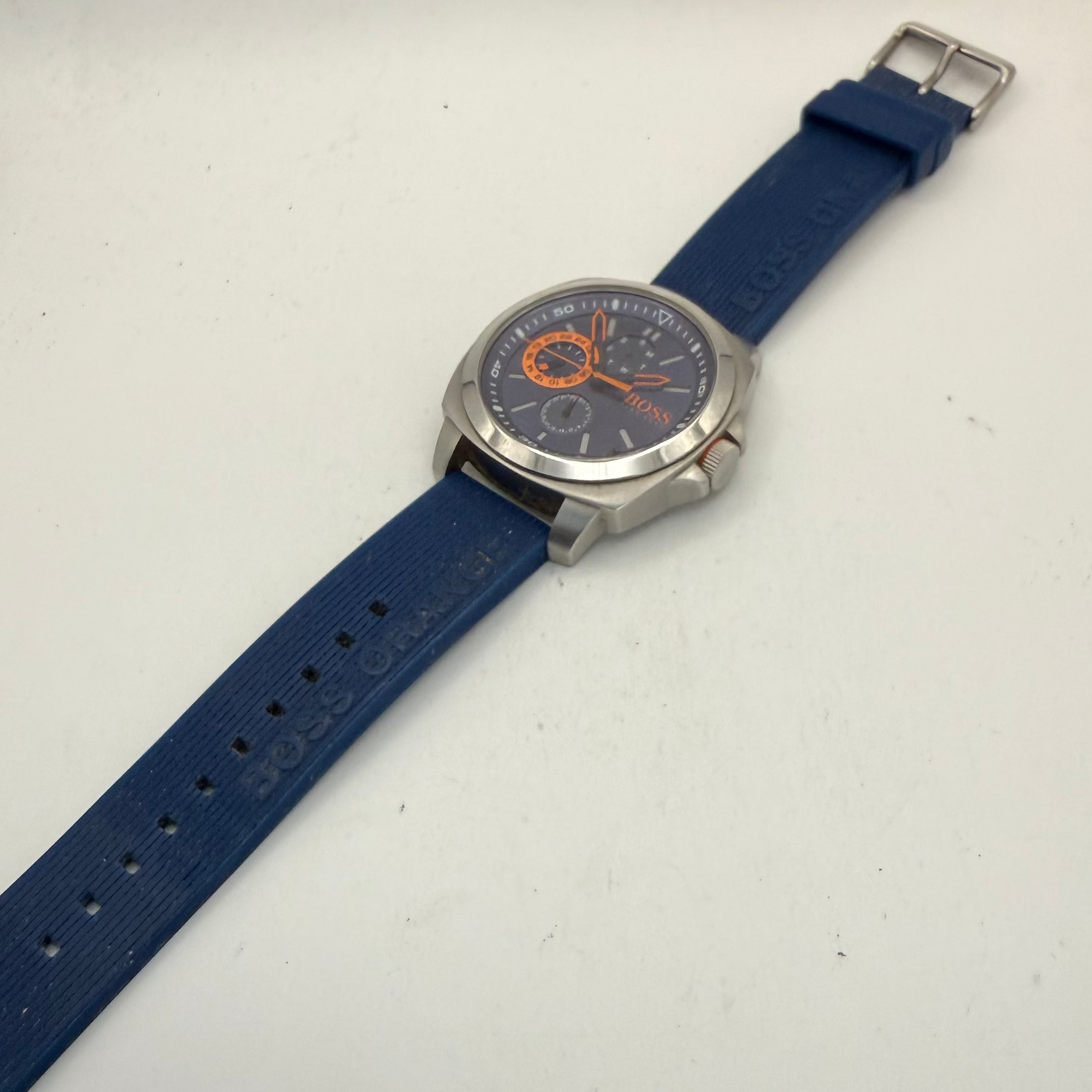 Hugo Boss Orange Multi-Function Blue Dial Silicone Strap Watch (Fully Tested and Working)- £15.00