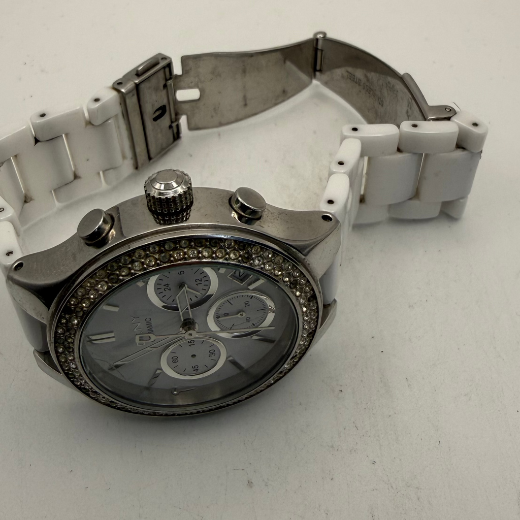 DKNY Ceramic White Chronograph Ladies Watch NZ4985 (Fully Tested and Working)- £45.00